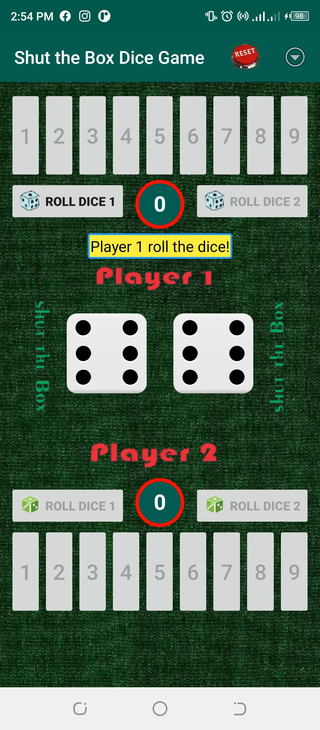 Shut-the-Box Dice Game | Indus Appstore | Screenshot