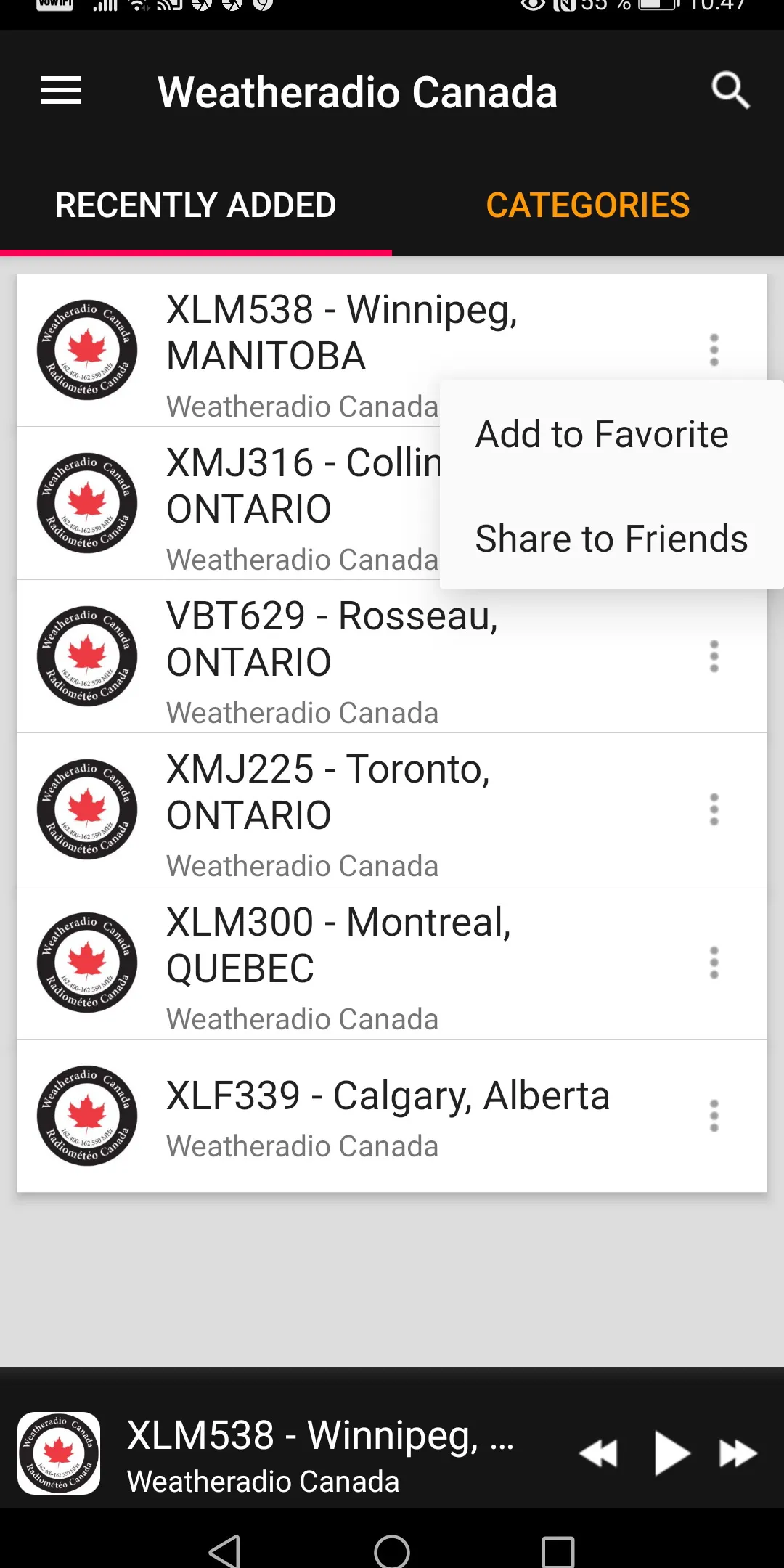 Weatheradio Canada Online | Indus Appstore | Screenshot