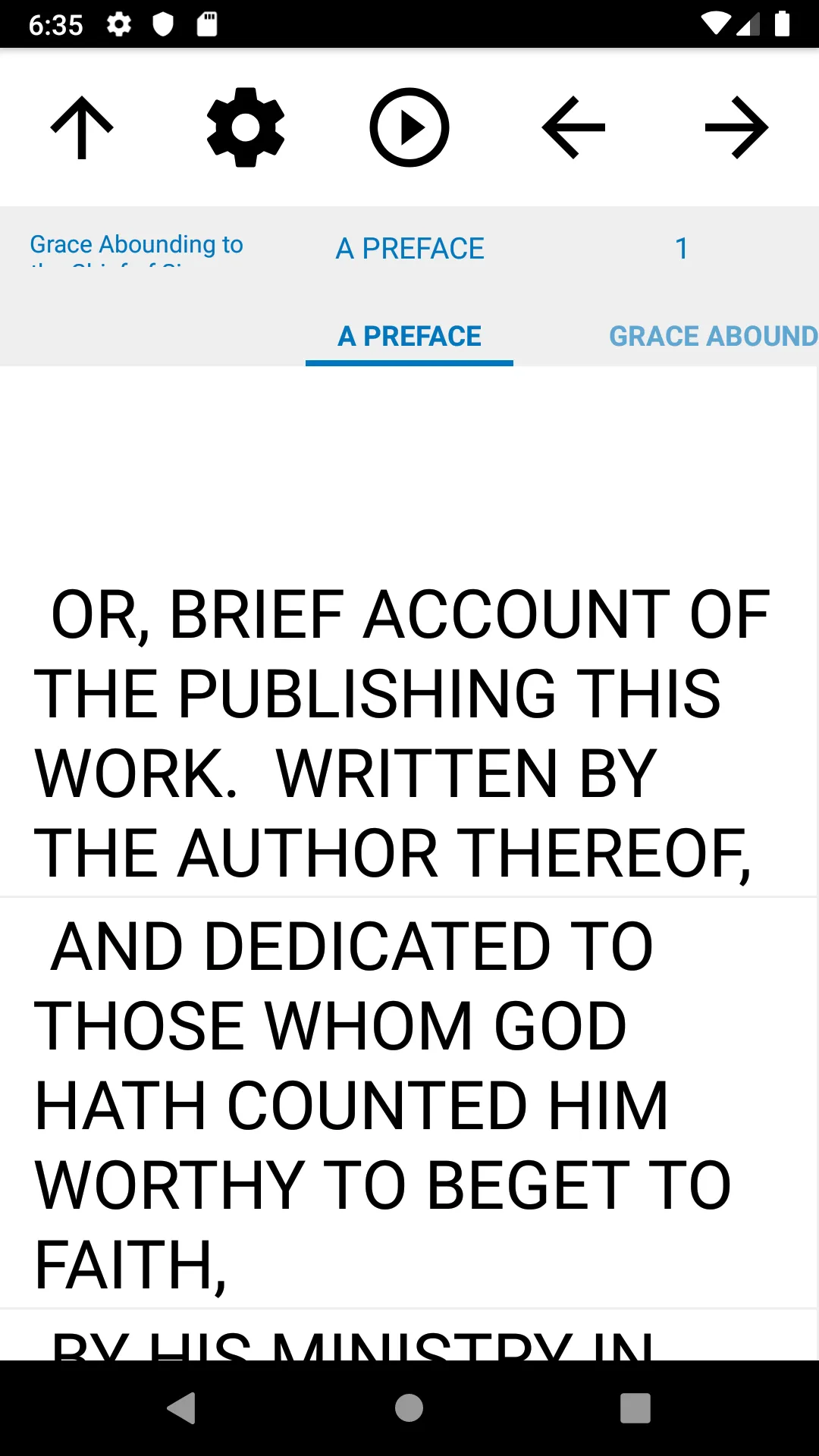 Book, Grace Abounding to the C | Indus Appstore | Screenshot