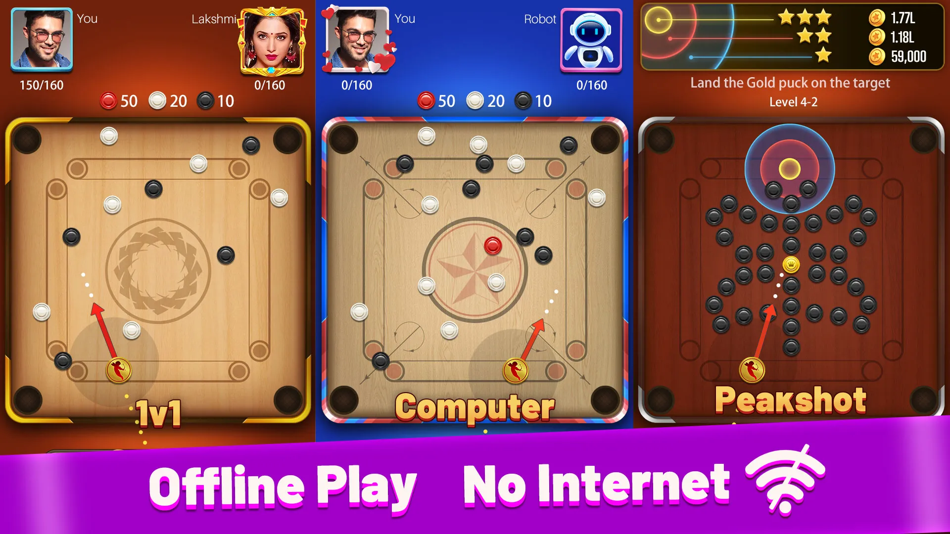 Carrom Meta-Board Disc Game | Indus Appstore | Screenshot