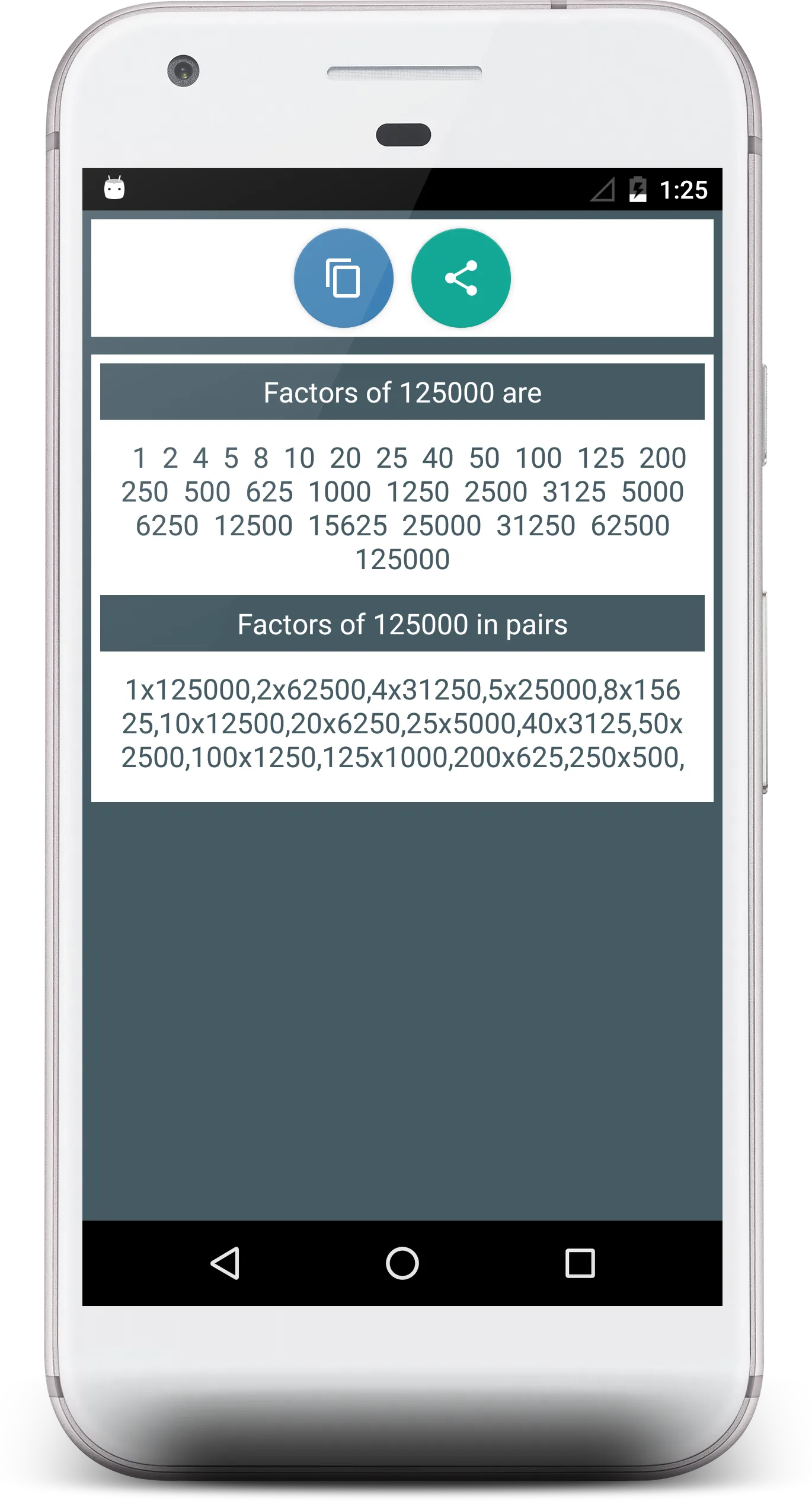 Factor Calculator | Indus Appstore | Screenshot