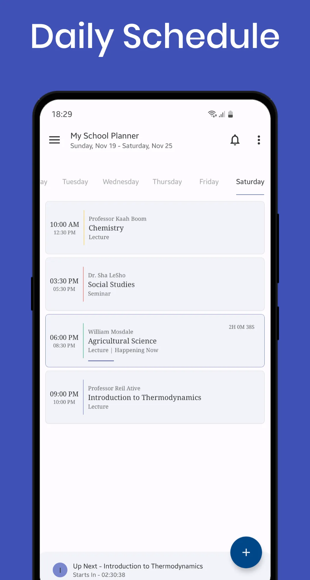 School Planner - Timetable | Indus Appstore | Screenshot