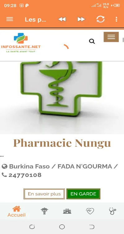 Infossante- pharmacie de garde | Indus Appstore | Screenshot