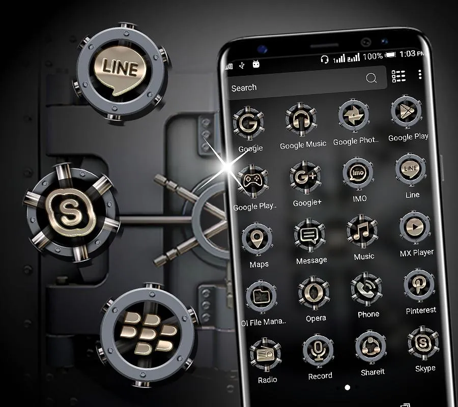 Safe Vault Launcher Theme | Indus Appstore | Screenshot