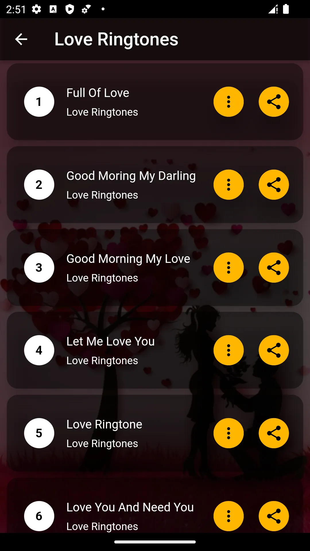 Love Ringtones | Indus Appstore | Screenshot