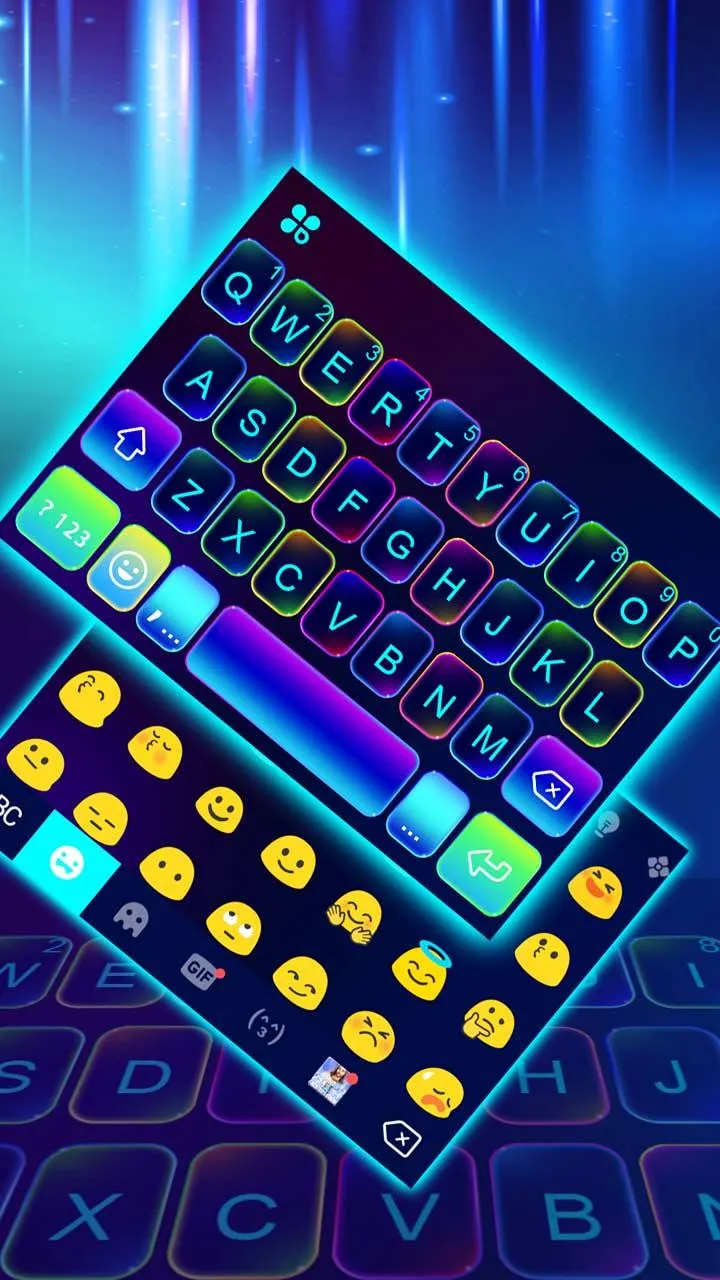 Sparkling Neon 3d Keyboard The | Indus Appstore | Screenshot