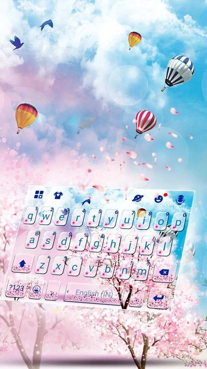 Pink Love Sakura Keyboard Them | Indus Appstore | Screenshot