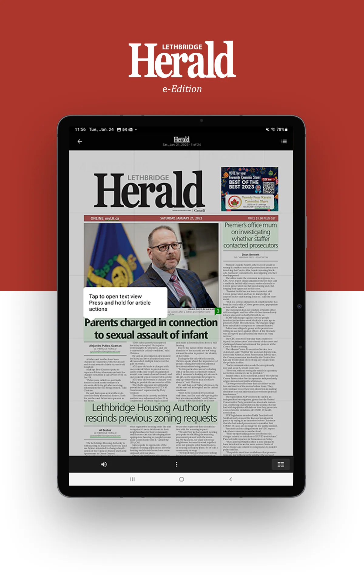 Lethbridge Herald e-Edition | Indus Appstore | Screenshot