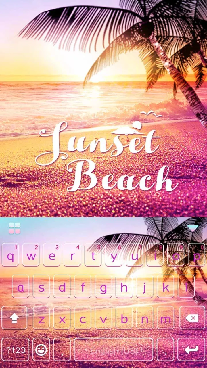 Sunsetbeach Keyboard Theme | Indus Appstore | Screenshot