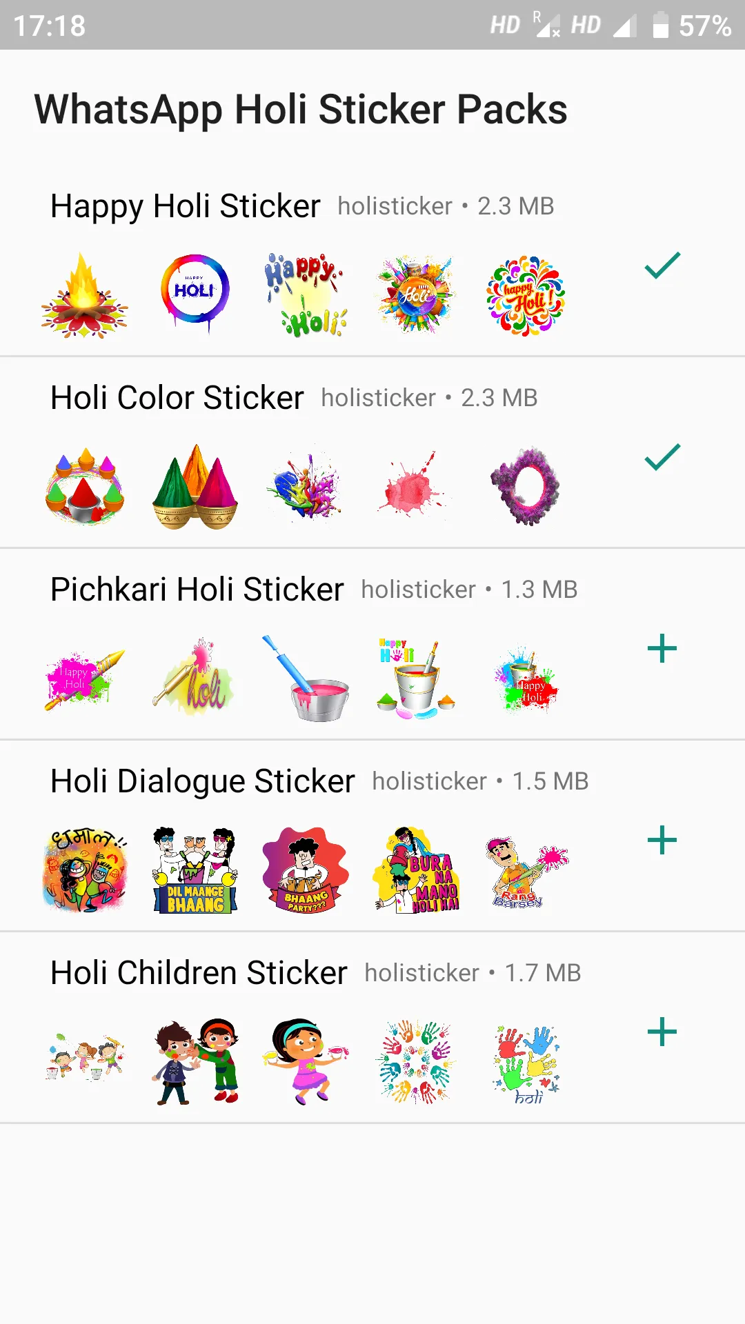 Holi Stickers - WAStickers | Indus Appstore | Screenshot