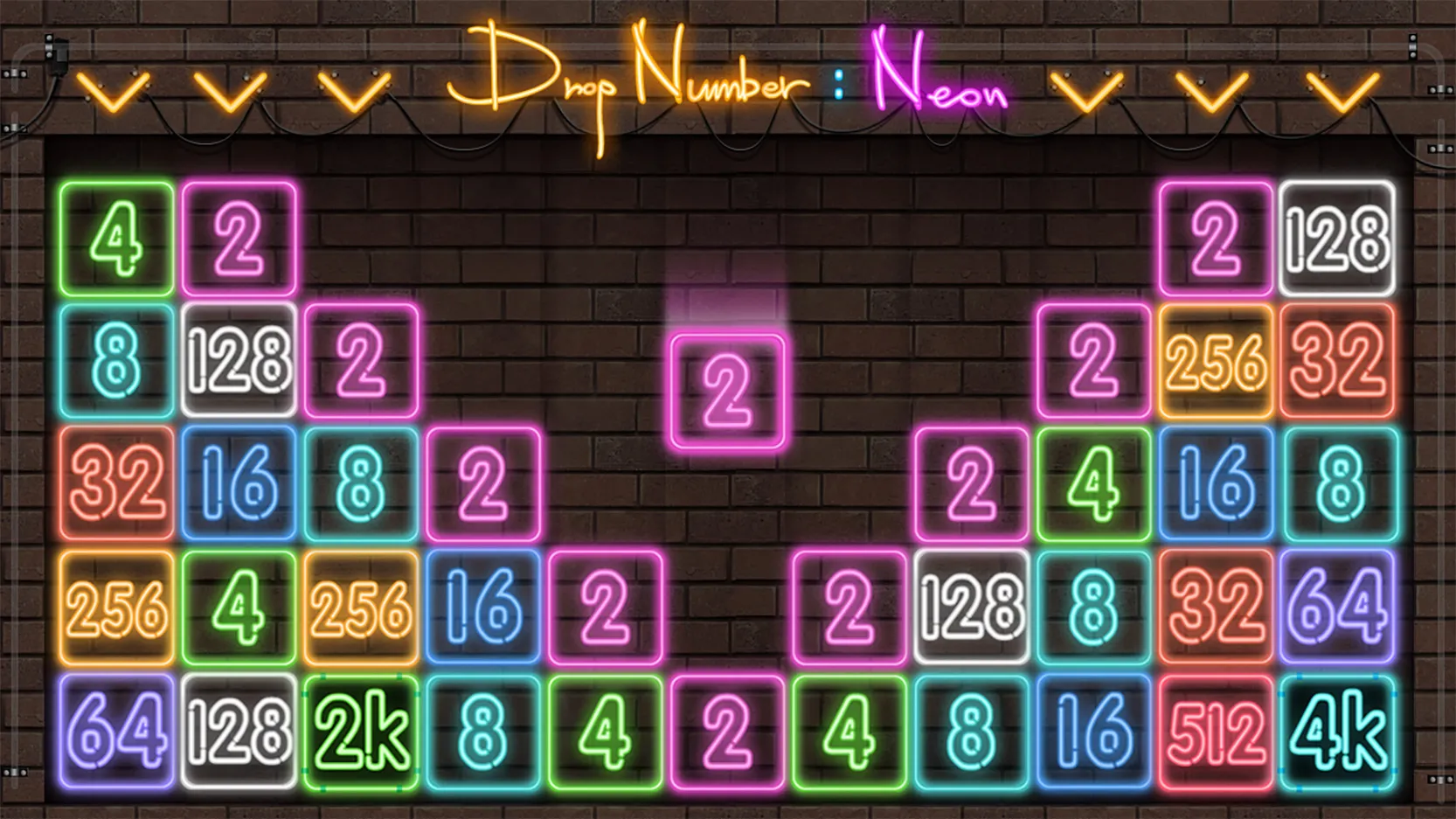 Drop Number : Neon 2048 | Indus Appstore | Screenshot