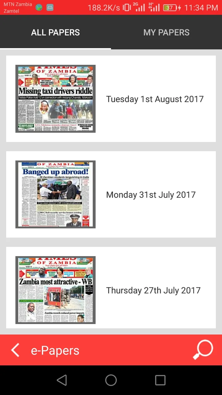 Times of Zambia Epaper | Indus Appstore | Screenshot