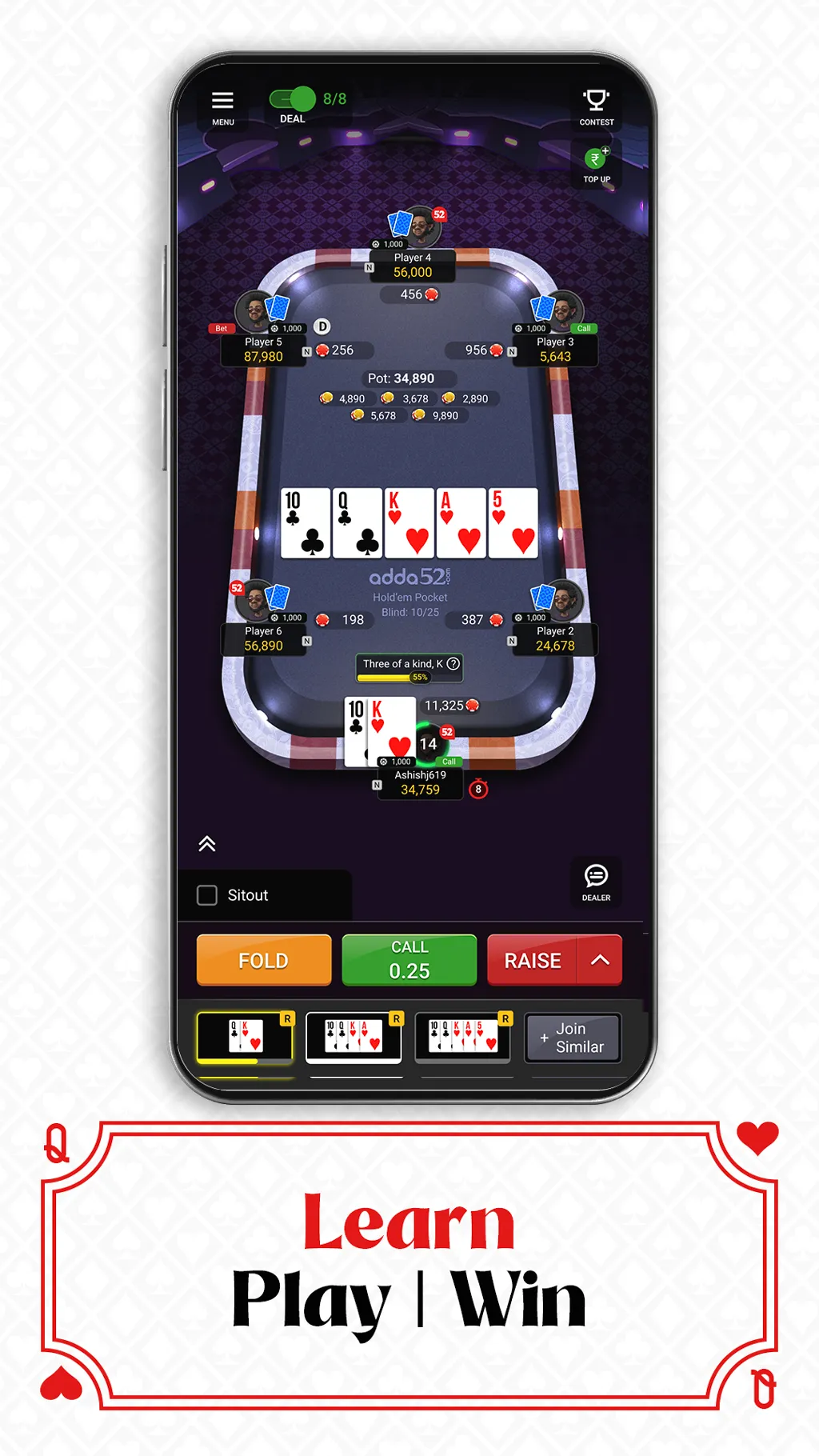 Play Poker Games Online Adda52 | Indus Appstore | Screenshot