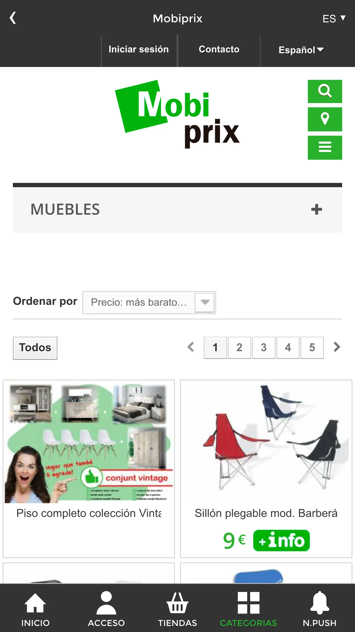 Mobiprix mueble sofa colchones | Indus Appstore | Screenshot