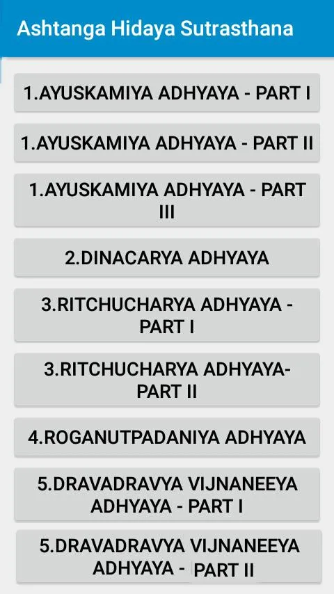 Ashtanga Hridaya Sutrasthana | Indus Appstore | Screenshot