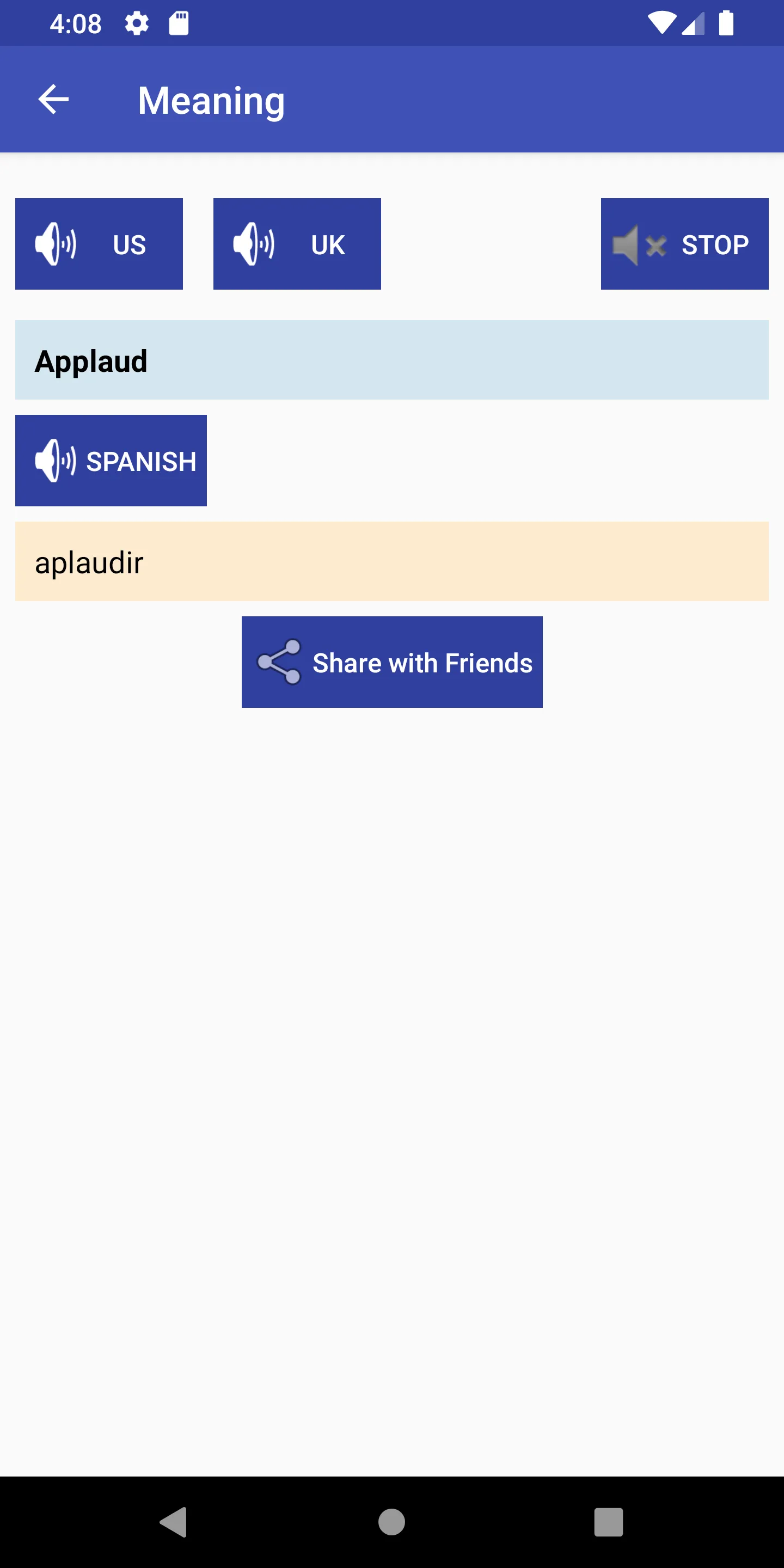 Spanish Dictionary English | Indus Appstore | Screenshot