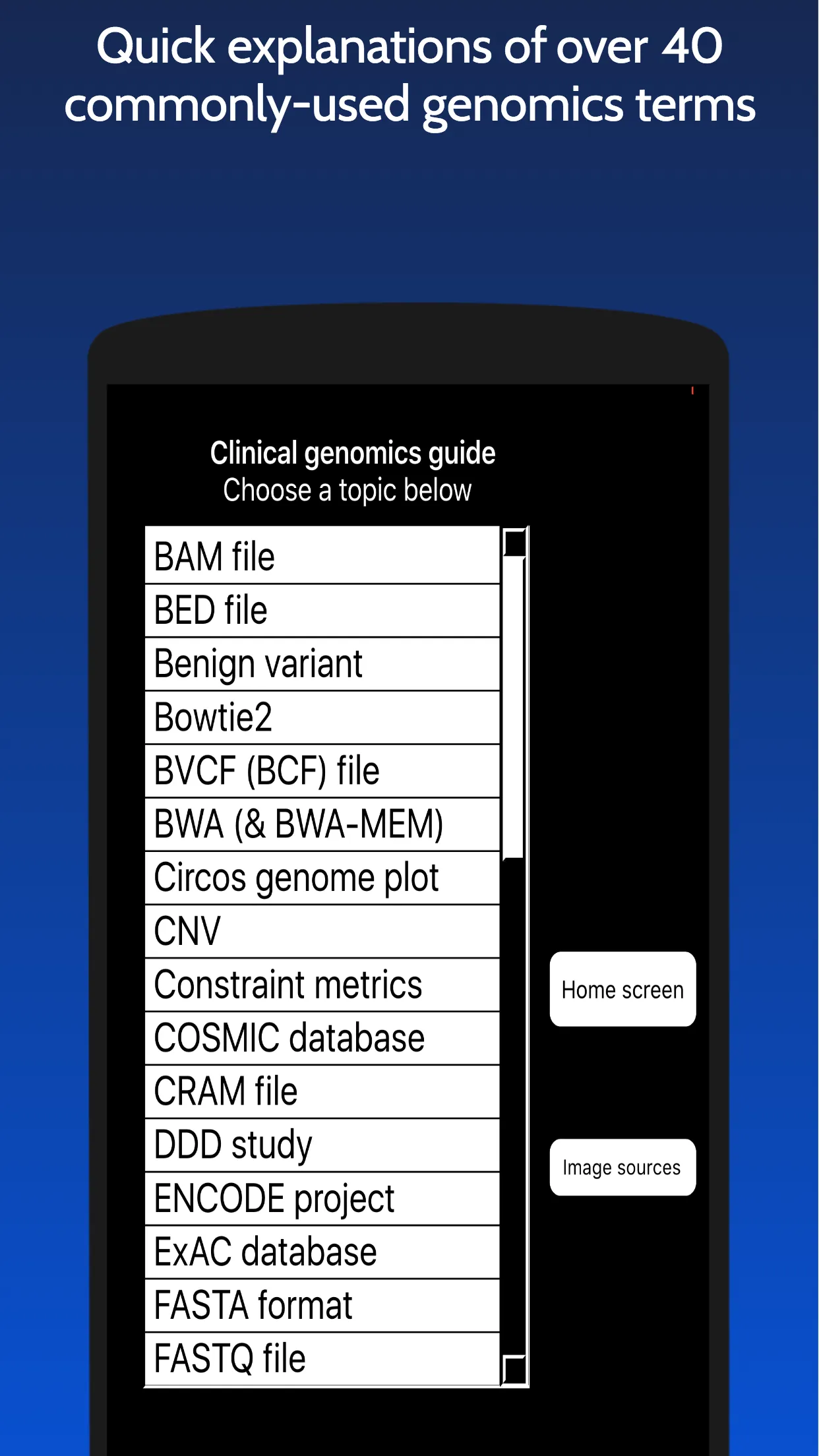 Clinical Genomics Guide | Indus Appstore | Screenshot