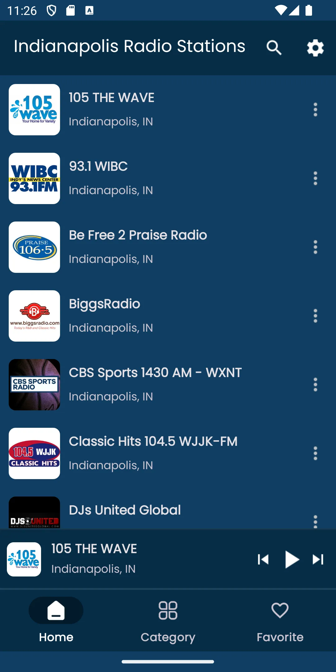 Radios from Indianapolis | Indus Appstore | Screenshot