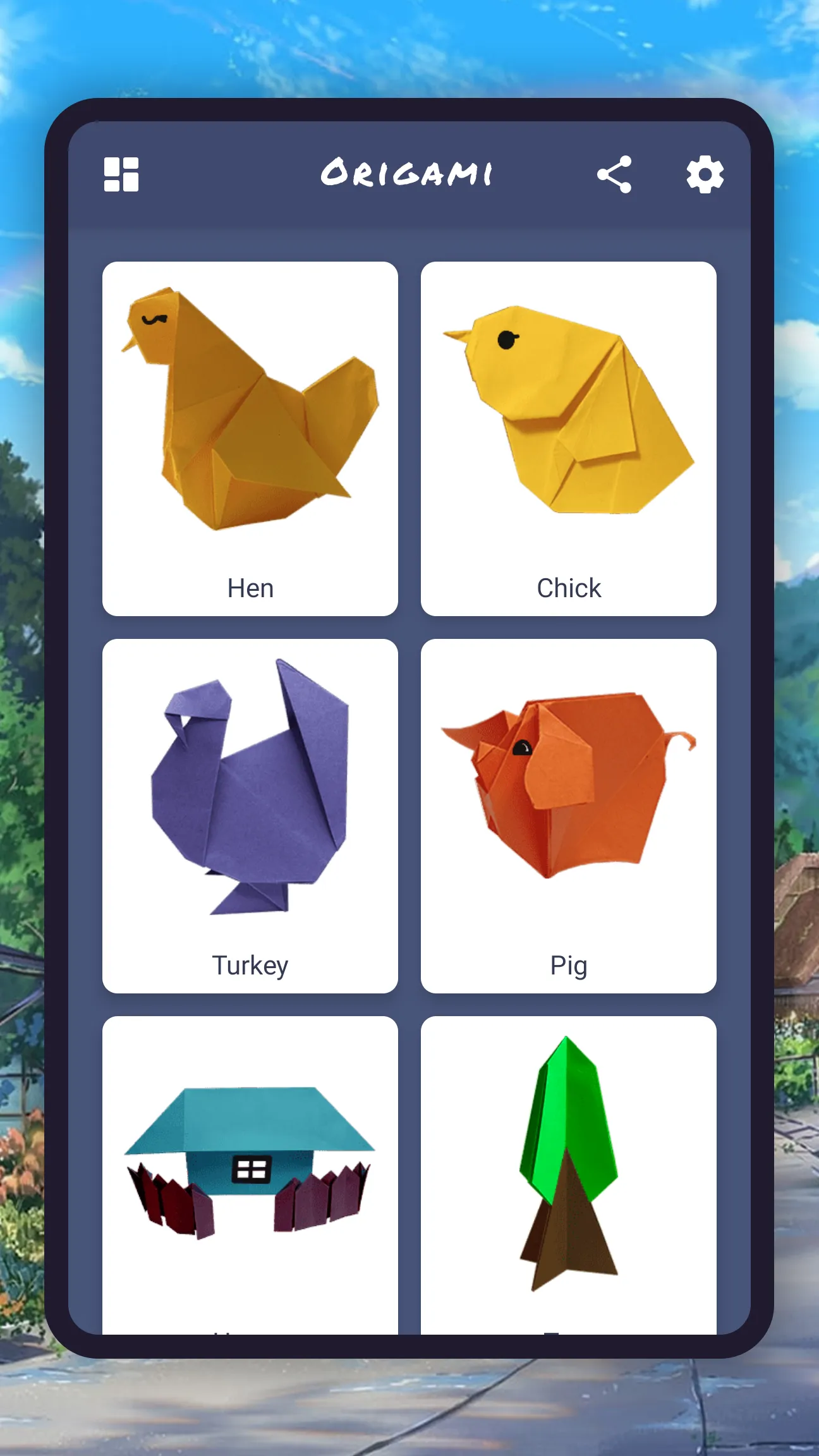 Origami animals. Farm DIY | Indus Appstore | Screenshot