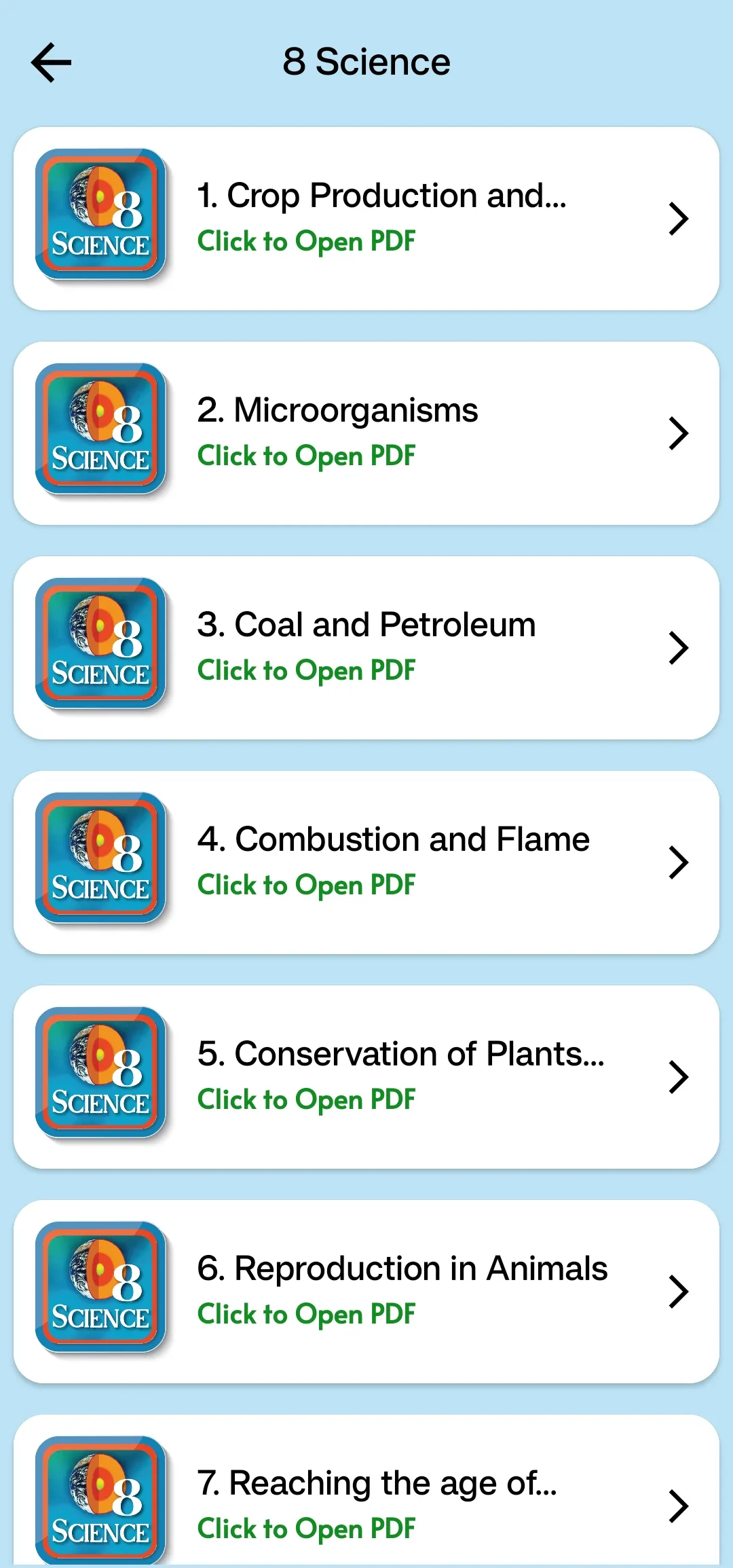 Class 8 Science for 2023-24 | Indus Appstore | Screenshot