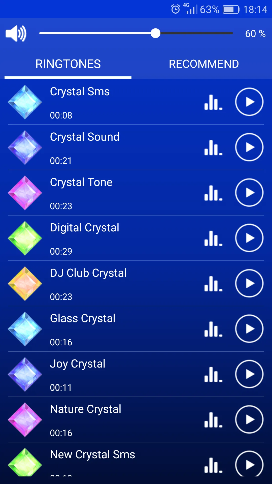 Crystal Clear Sound Ringtones | Indus Appstore | Screenshot