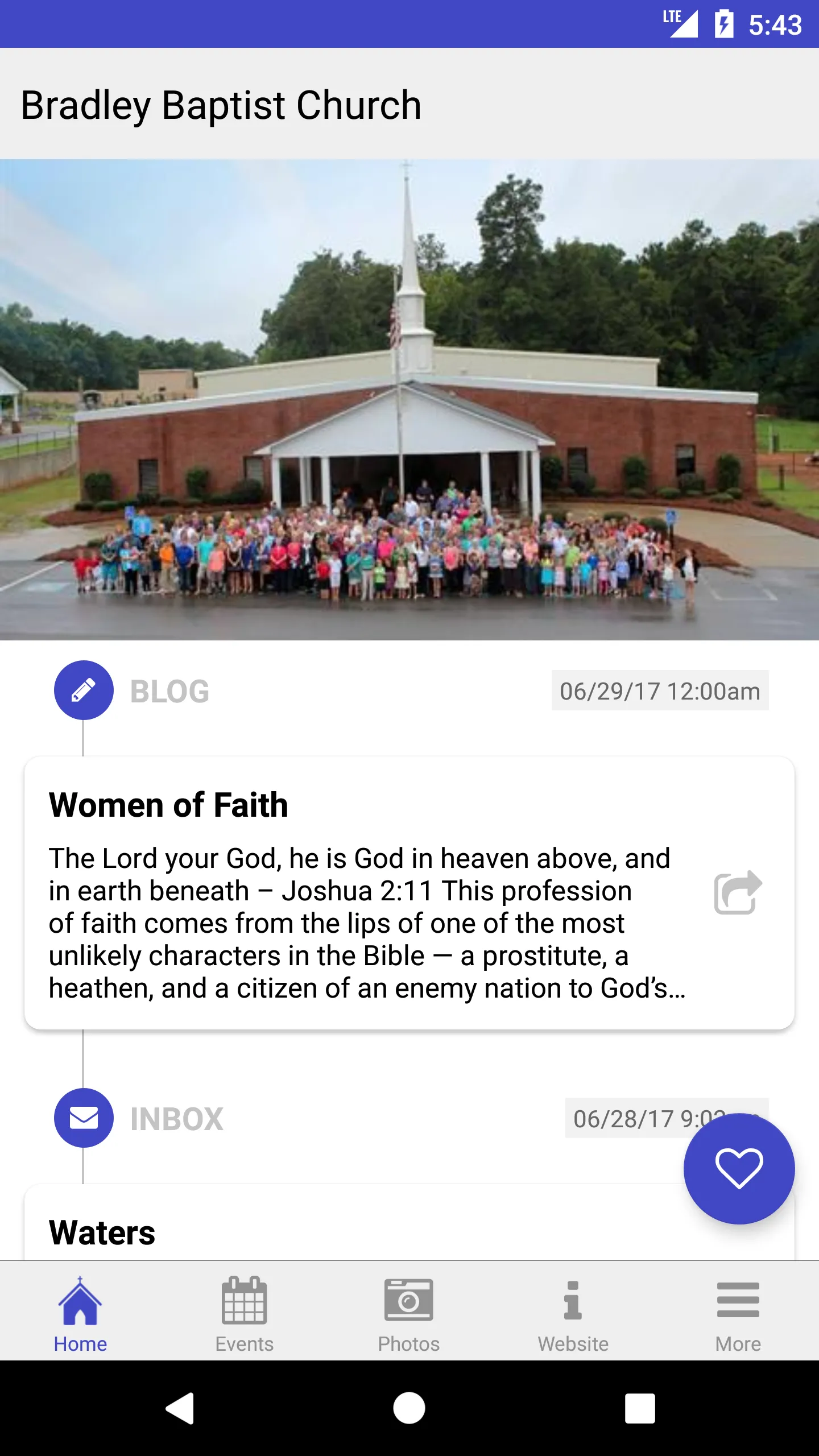 Bradley Baptist Church | Indus Appstore | Screenshot