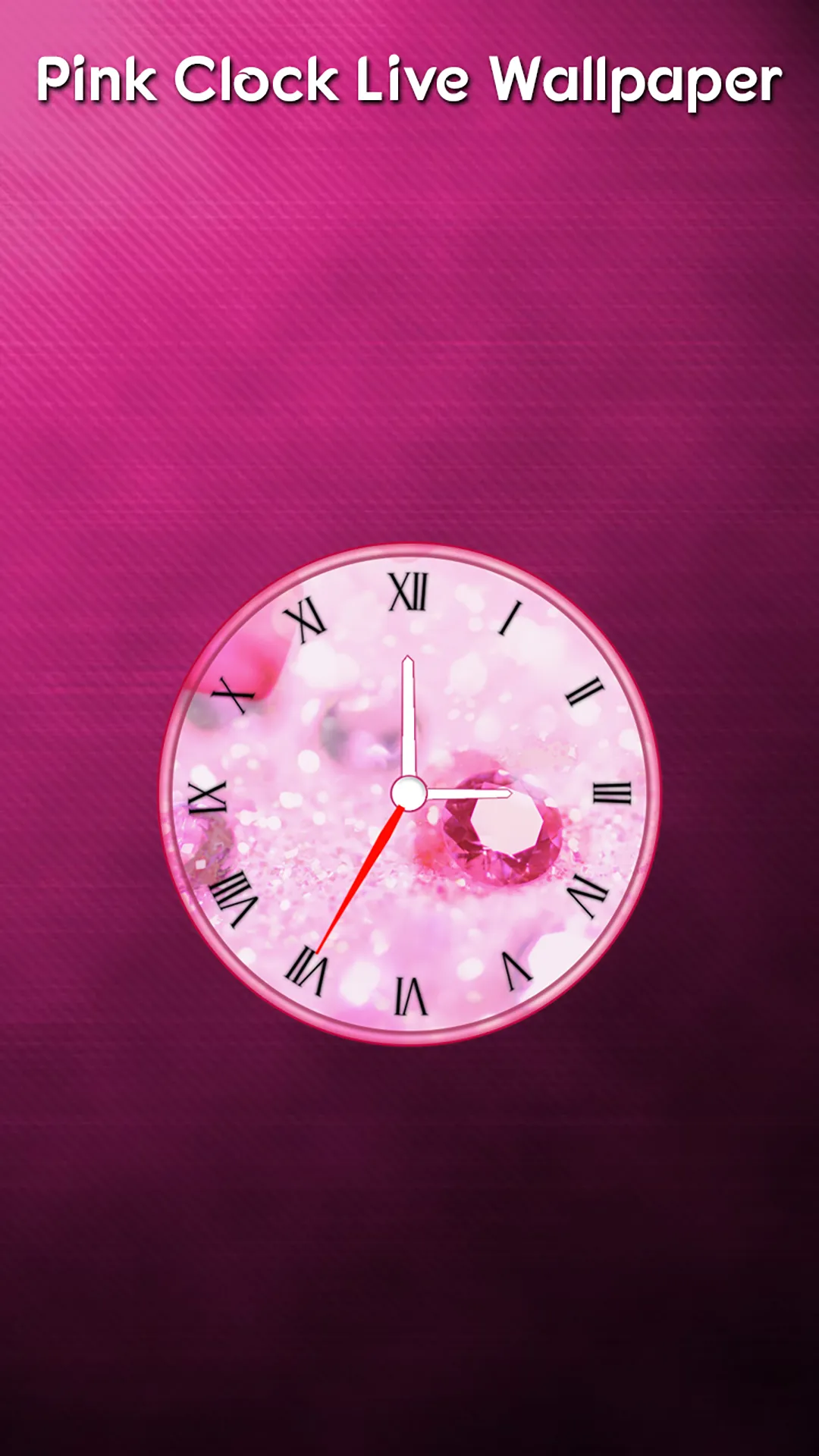 Pink Clock Live Wallpaper | Indus Appstore | Screenshot