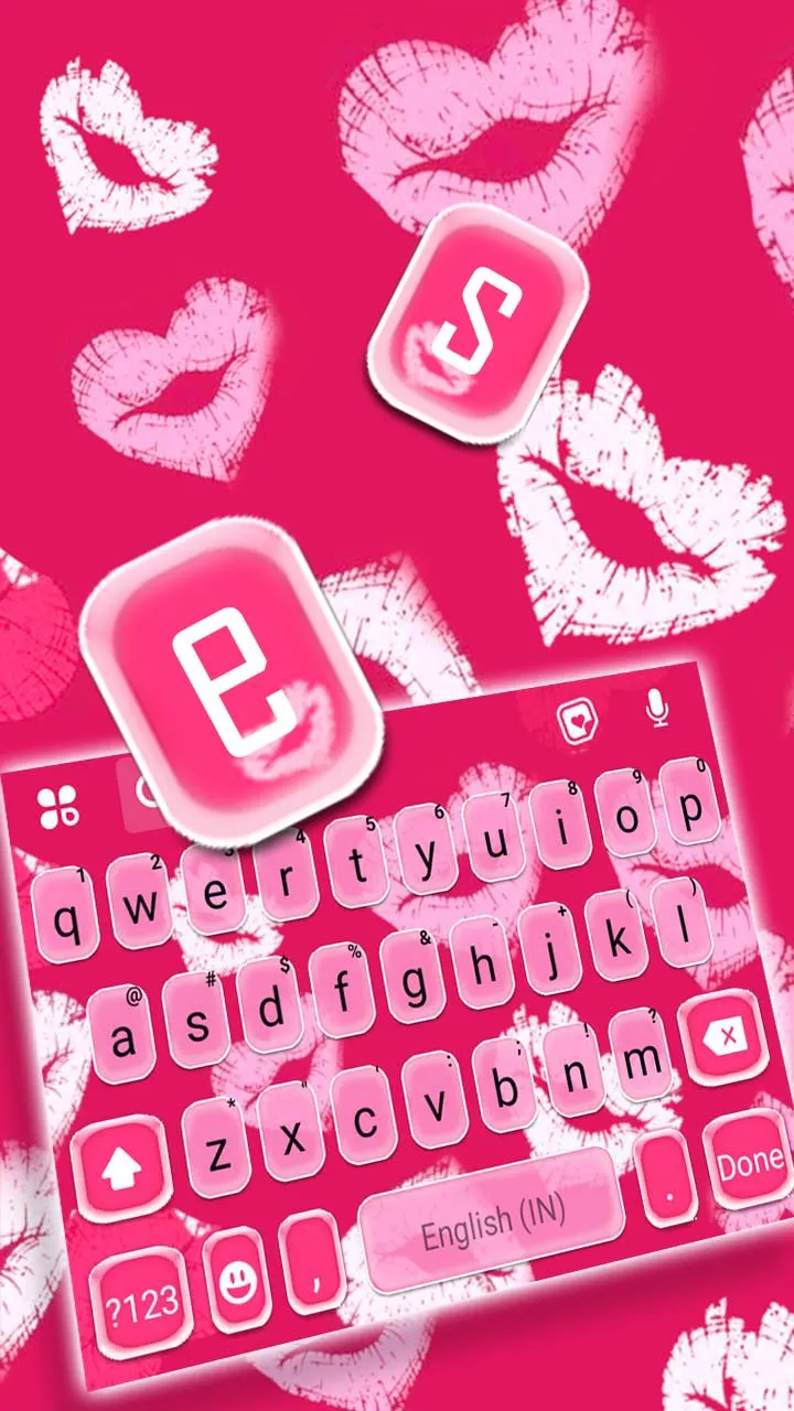 Pink Kiss Keyboard Background | Indus Appstore | Screenshot