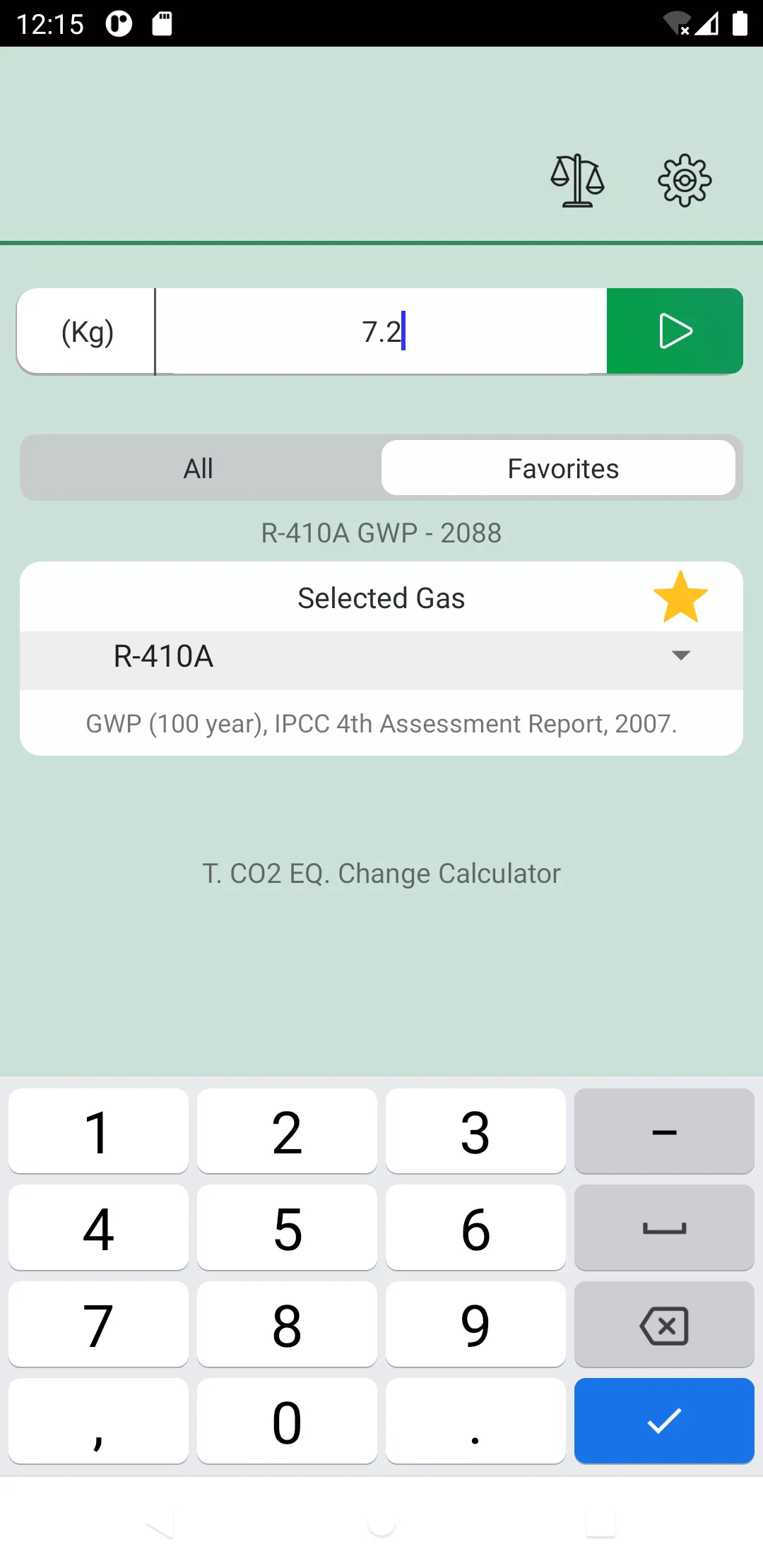 F-Gas Tool | Indus Appstore | Screenshot