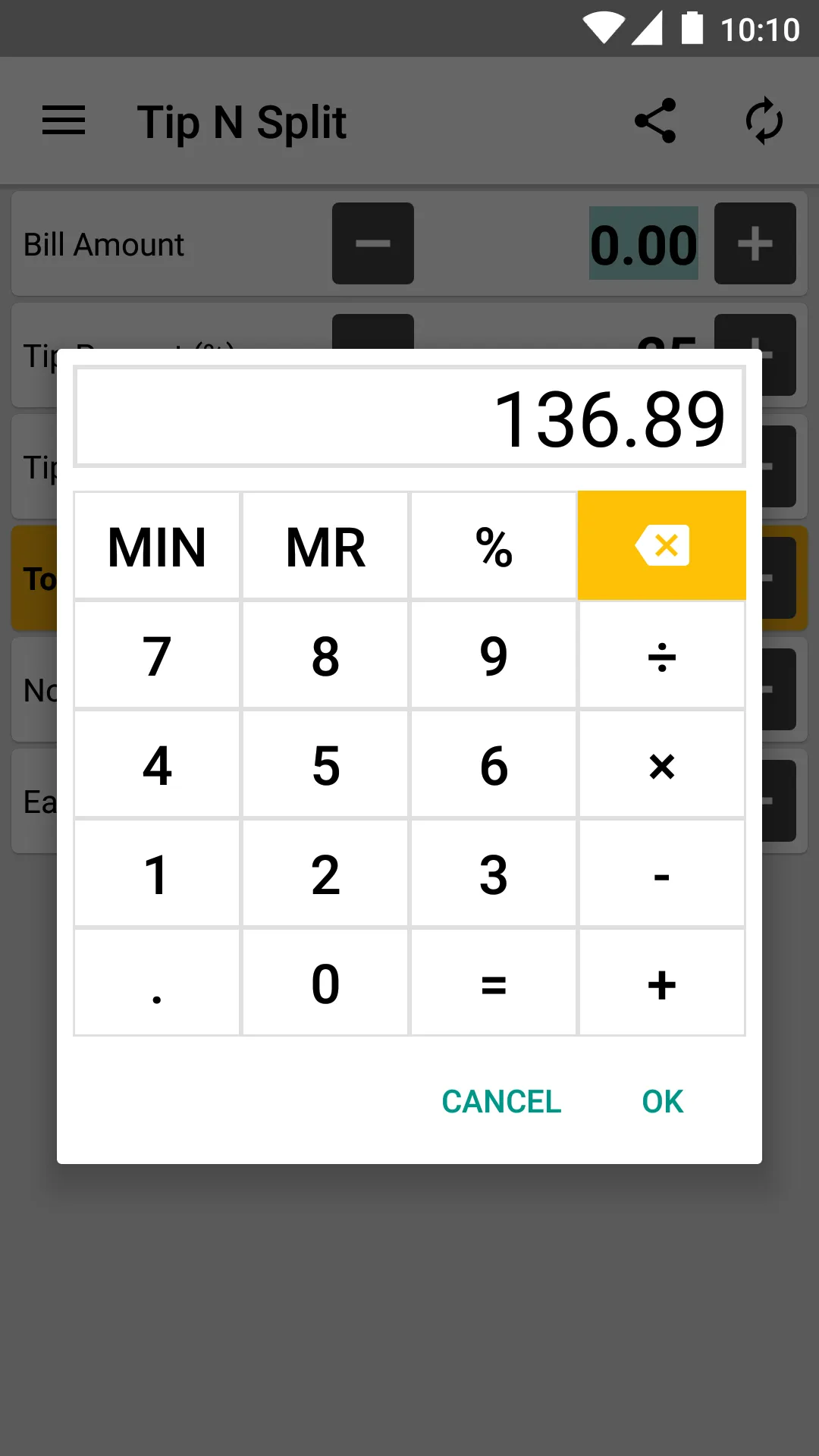 Tip N Split Tip Calculator | Indus Appstore | Screenshot