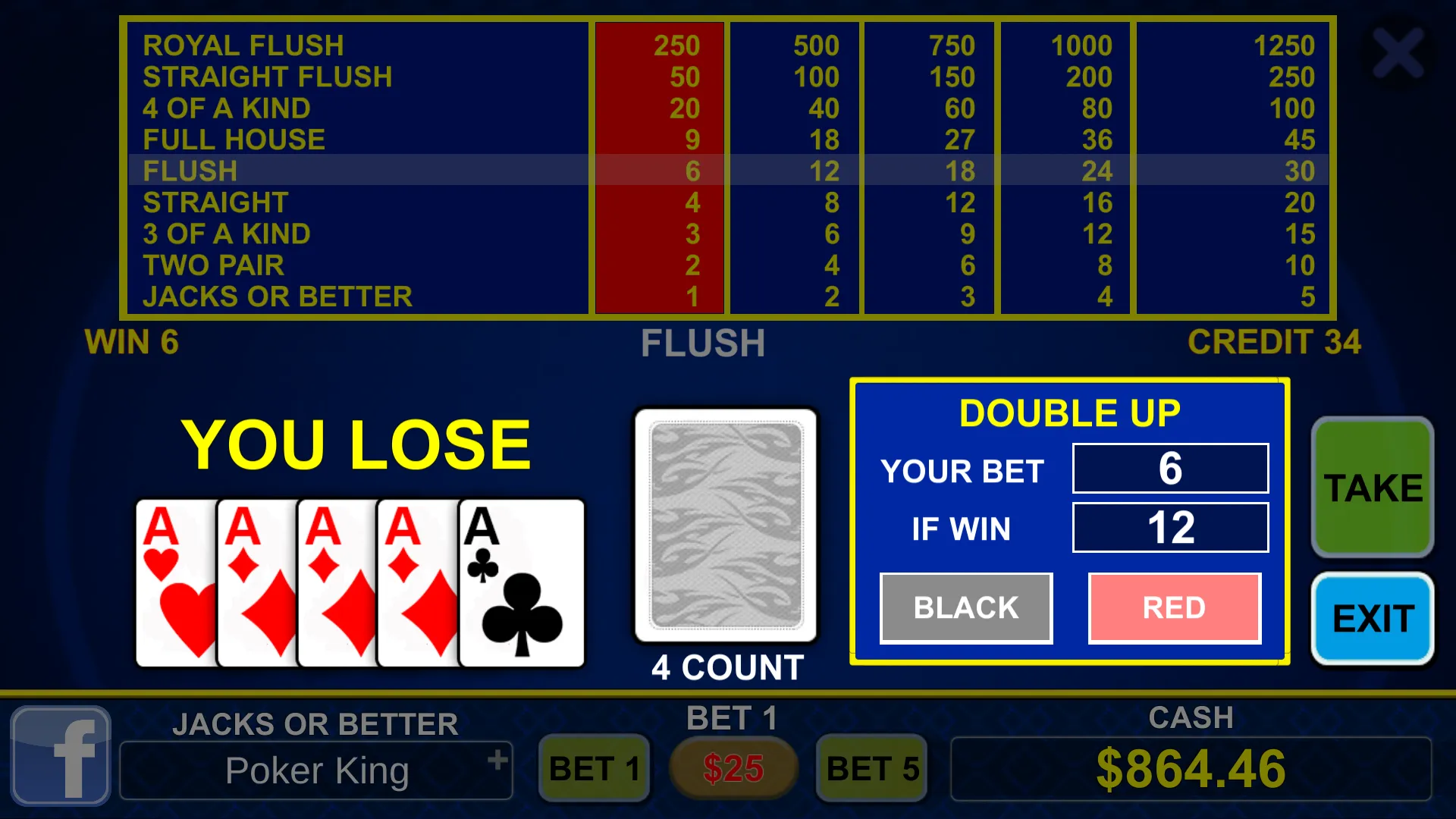 Video Poker World | Indus Appstore | Screenshot