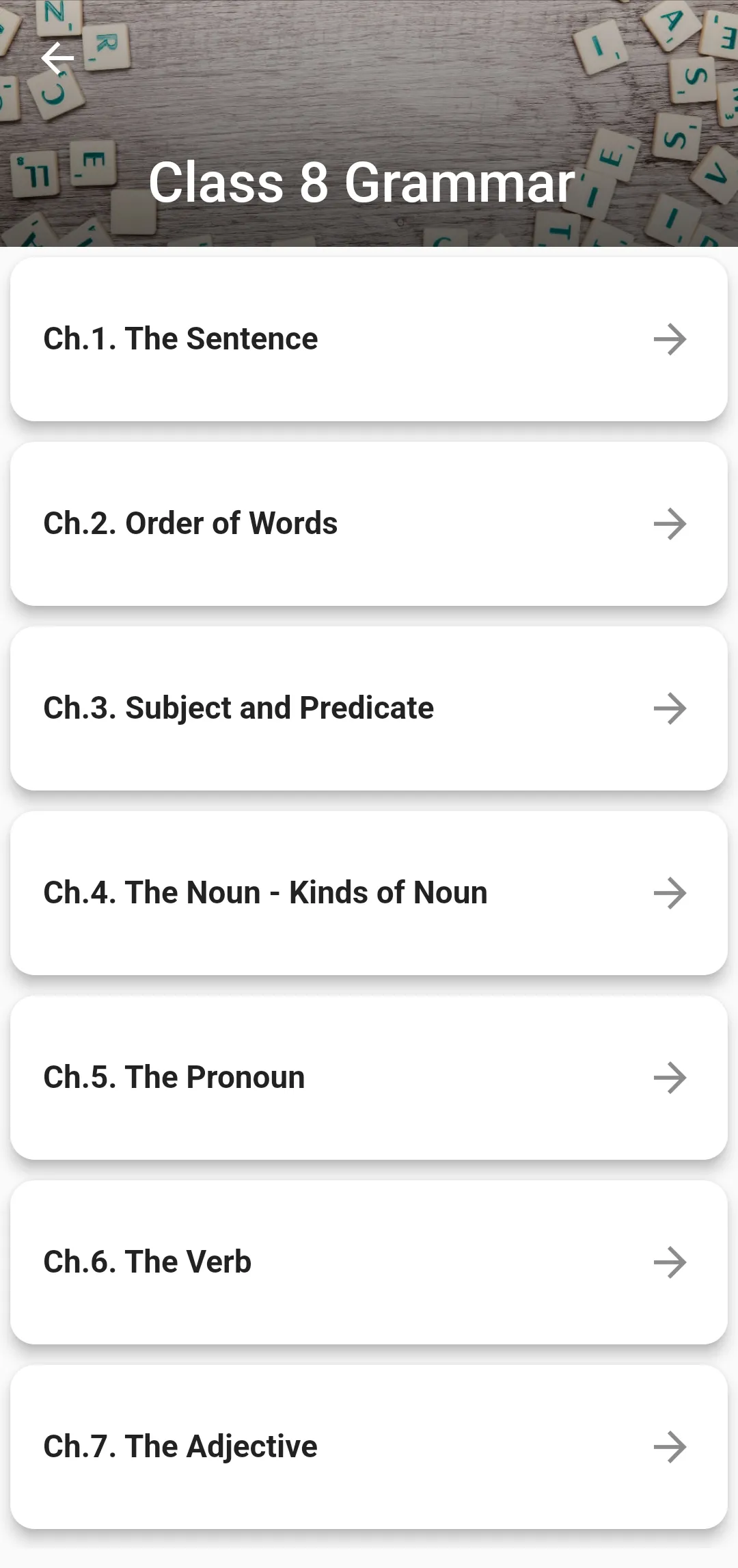 Class 8 English Grammar Book | Indus Appstore | Screenshot