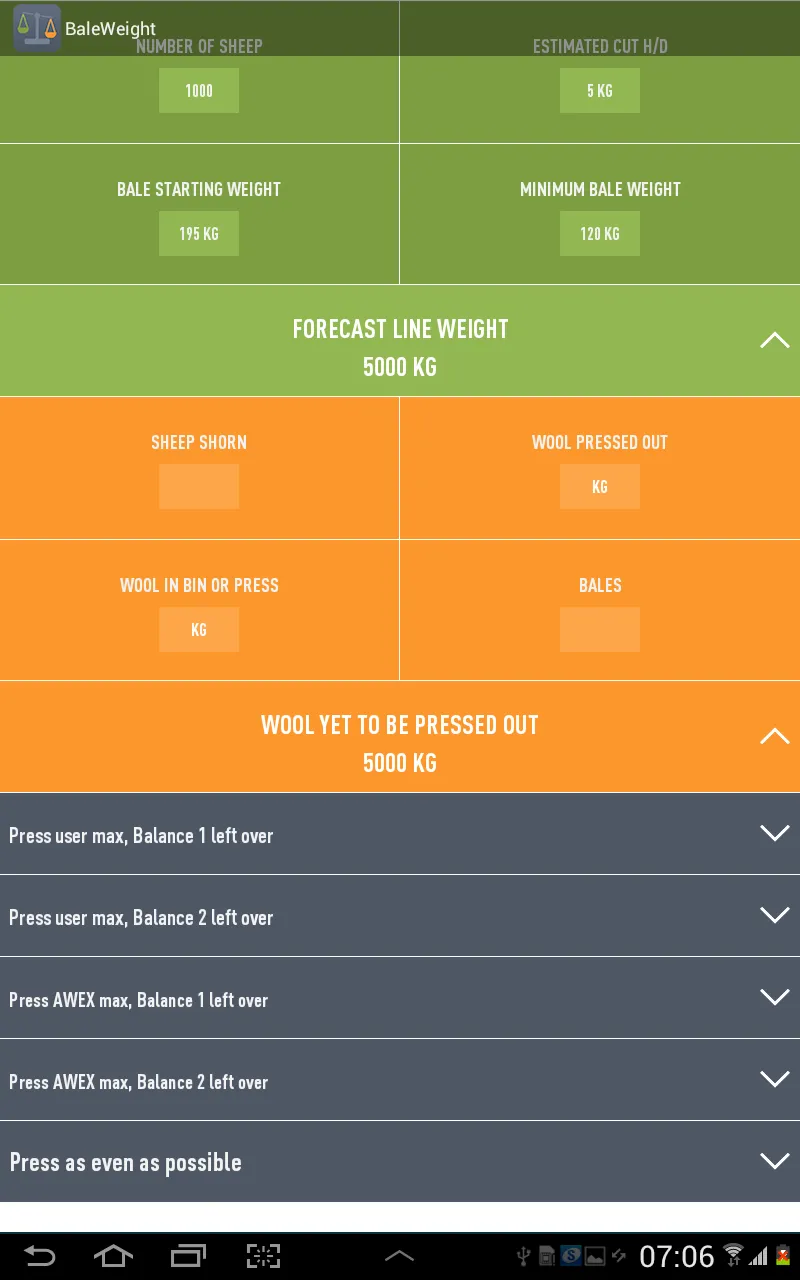 Bale Weight Calculator by AWEX | Indus Appstore | Screenshot