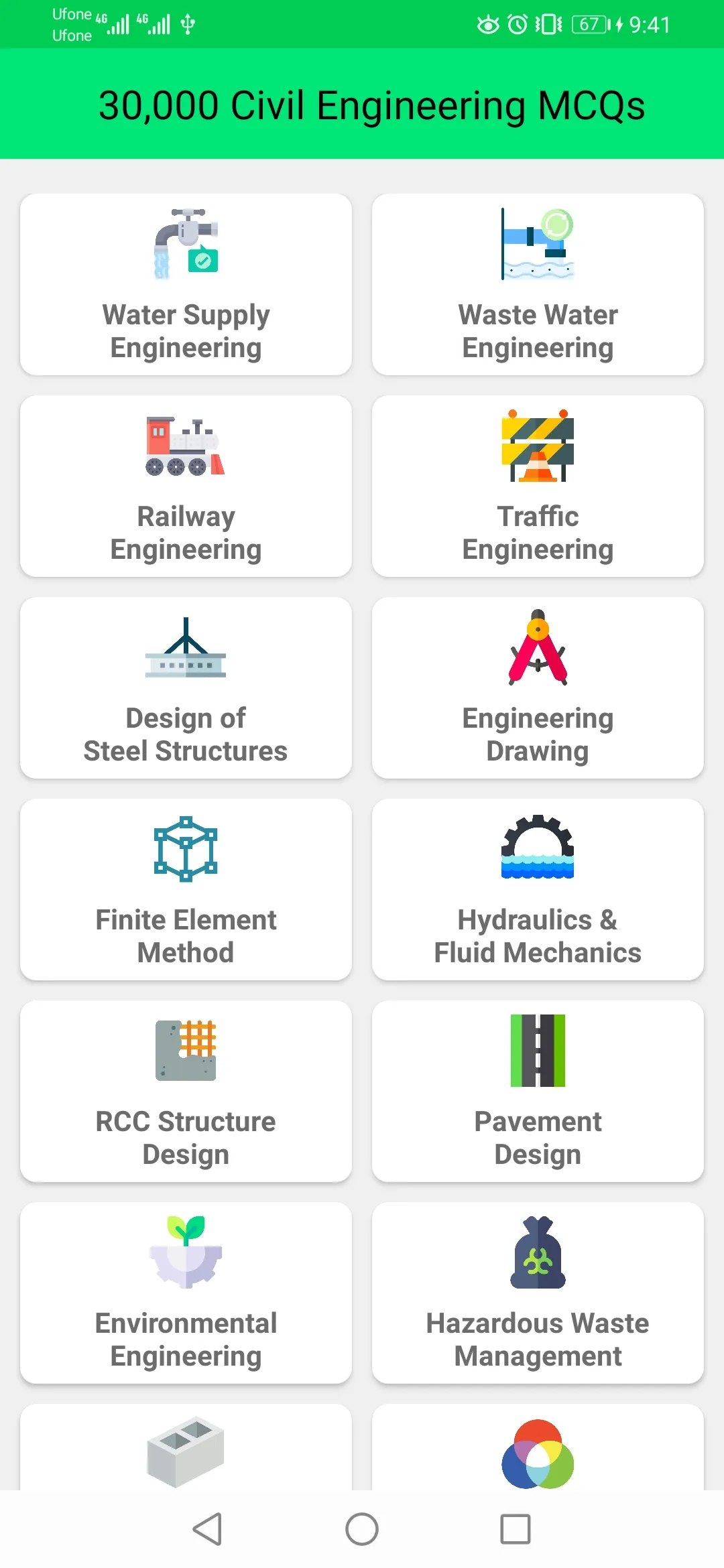 Civil Engineering Solved MCQs | Indus Appstore | Screenshot