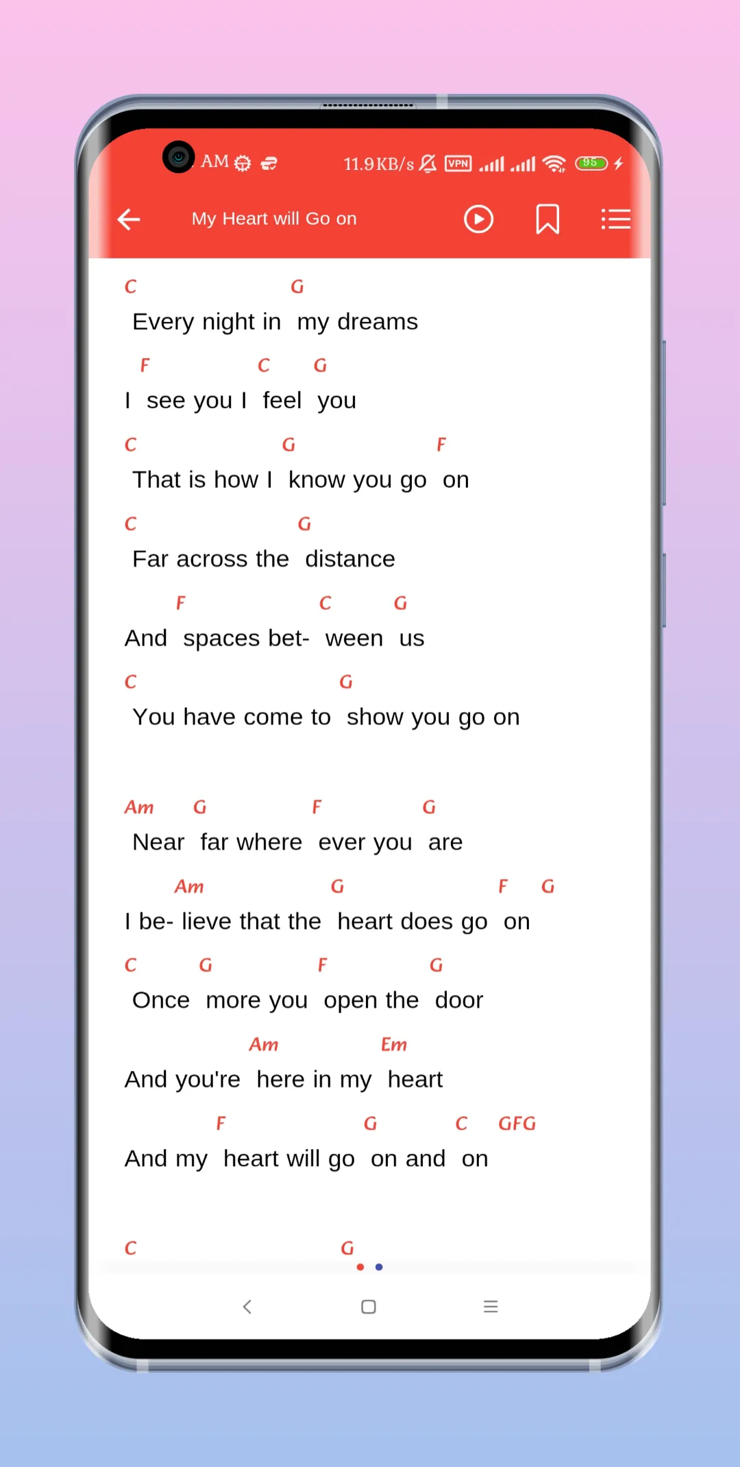 MChord - Guitar Chord & Lyrics | Indus Appstore | Screenshot