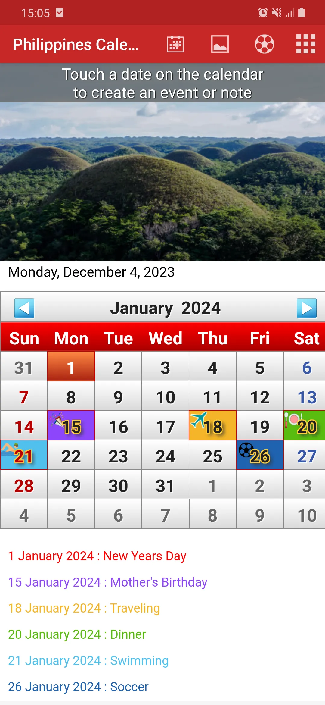 Philippines Calendar 2024 | Indus Appstore | Screenshot