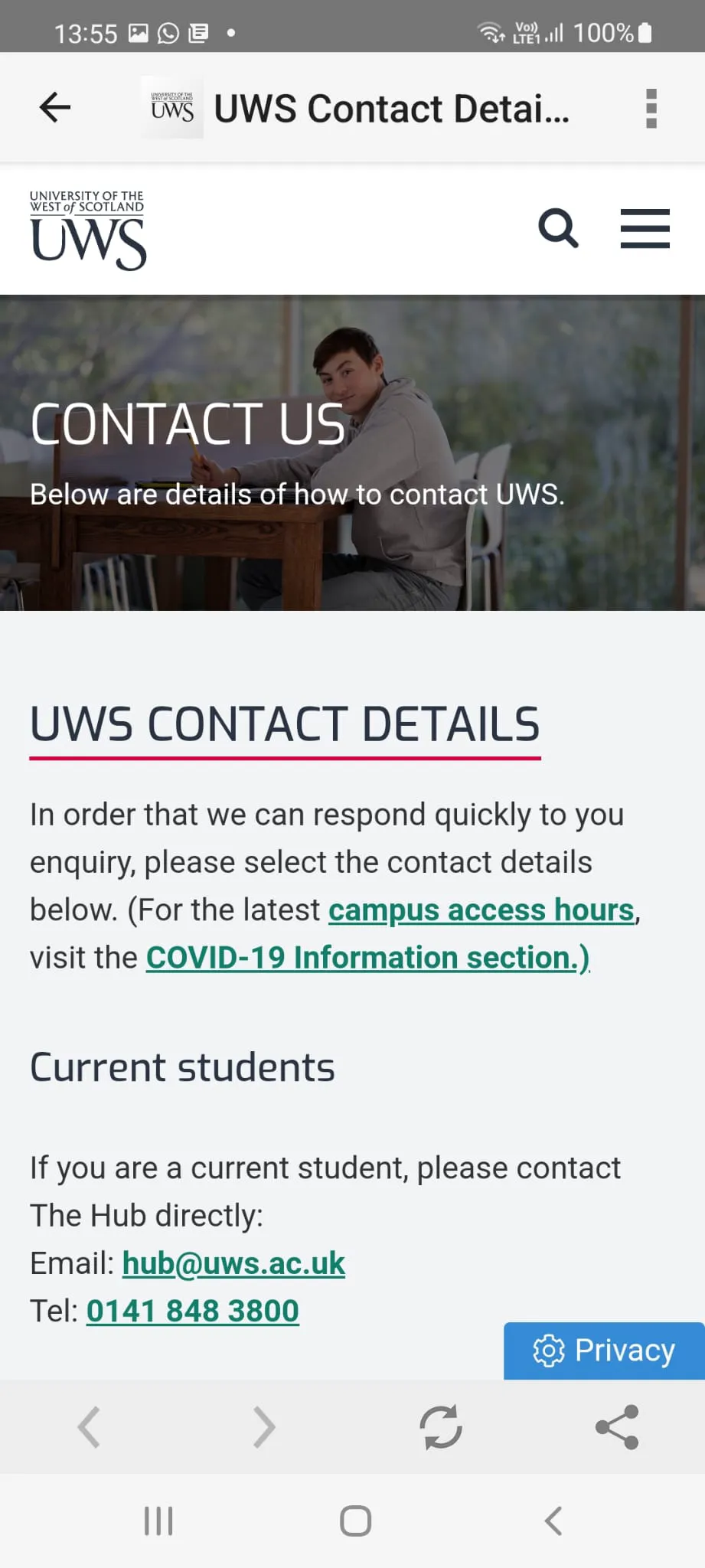 UWS Student App | Indus Appstore | Screenshot