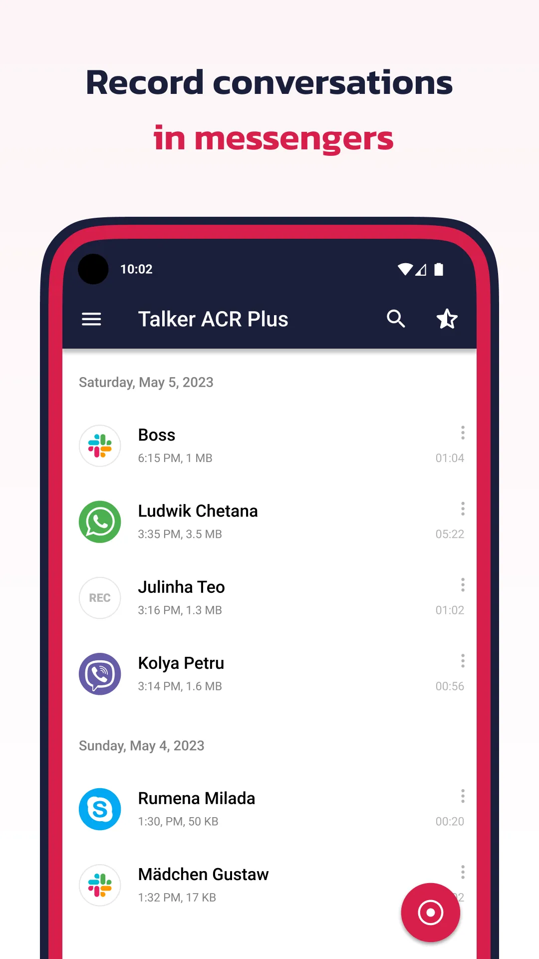 Call Recorder: Talker ACR Plus | Indus Appstore | Screenshot