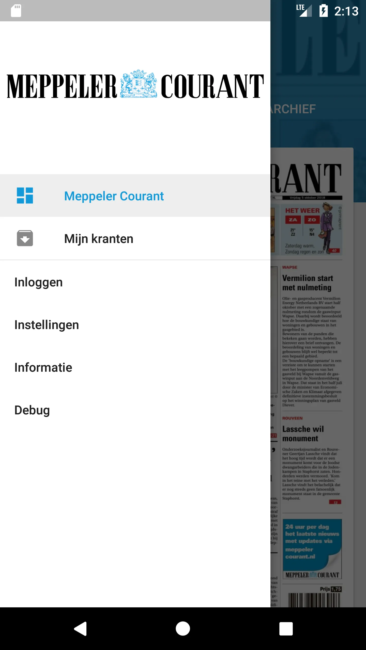 Meppeler Courant digitale kran | Indus Appstore | Screenshot