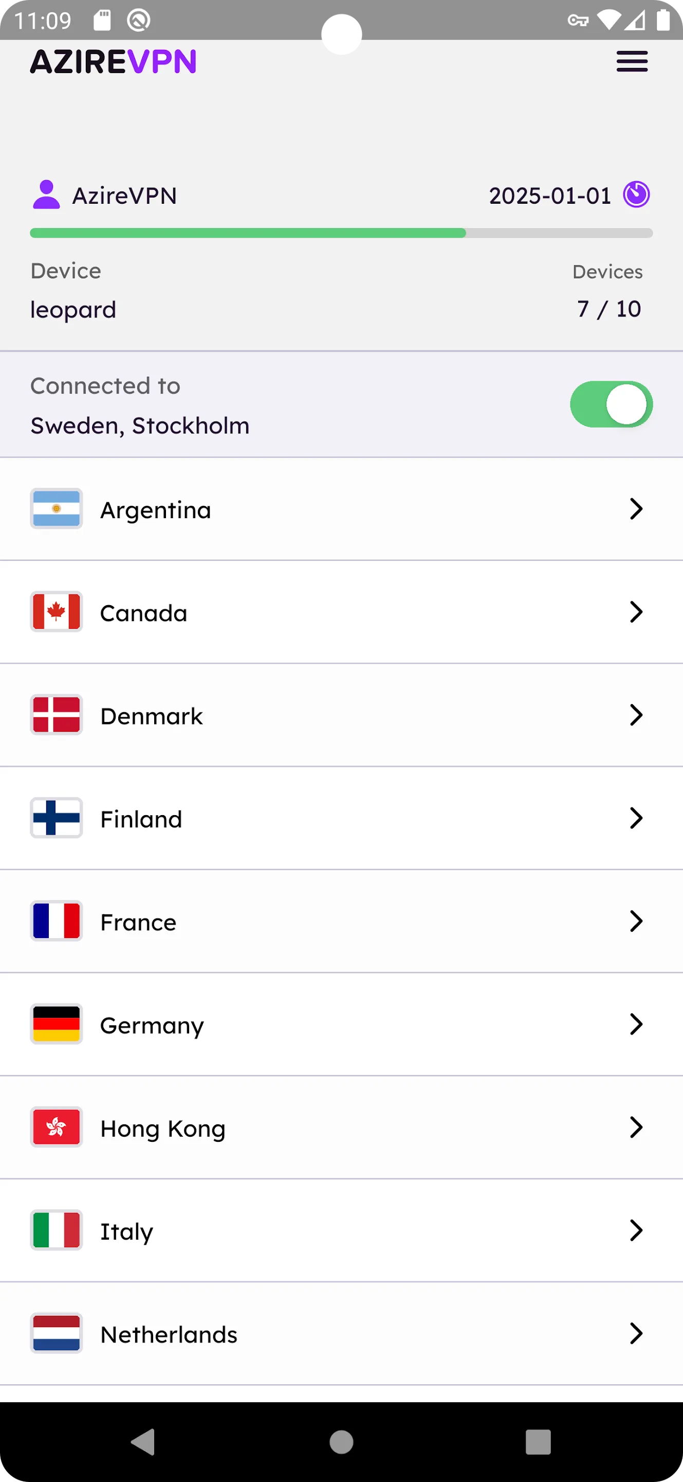 AzireVPN | Indus Appstore | Screenshot