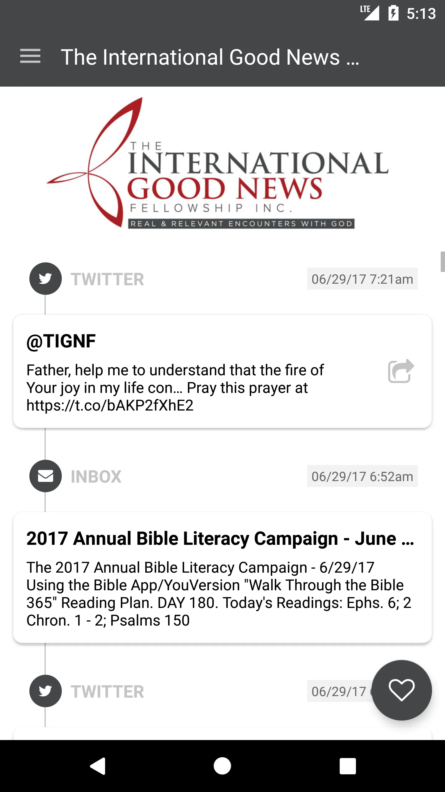 Int'l Good News Fellowship | Indus Appstore | Screenshot