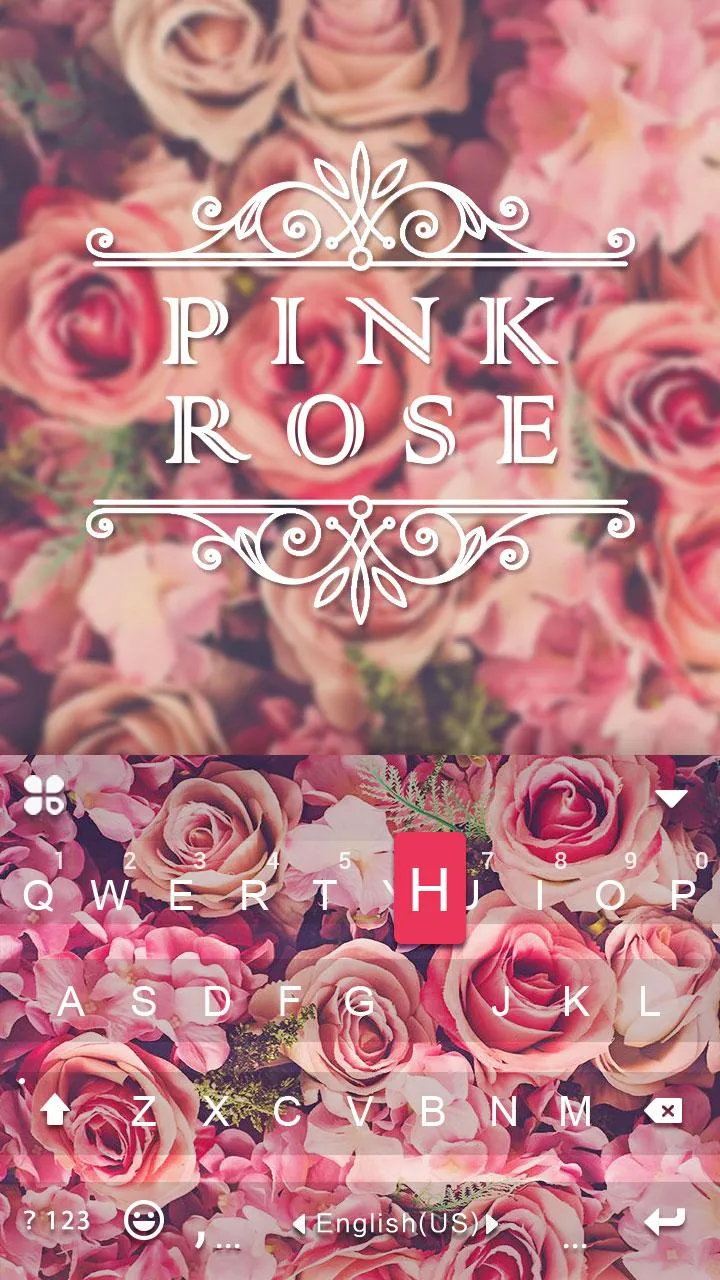 Pink Rose Keyboard - rose keyb | Indus Appstore | Screenshot