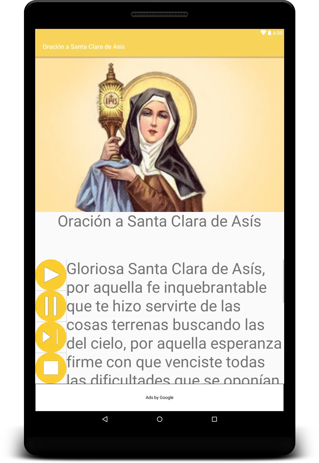 Oración a Santa Clara de Asís | Indus Appstore | Screenshot