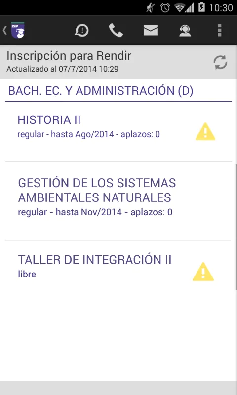 MiISP Móvil Alumnos | Indus Appstore | Screenshot