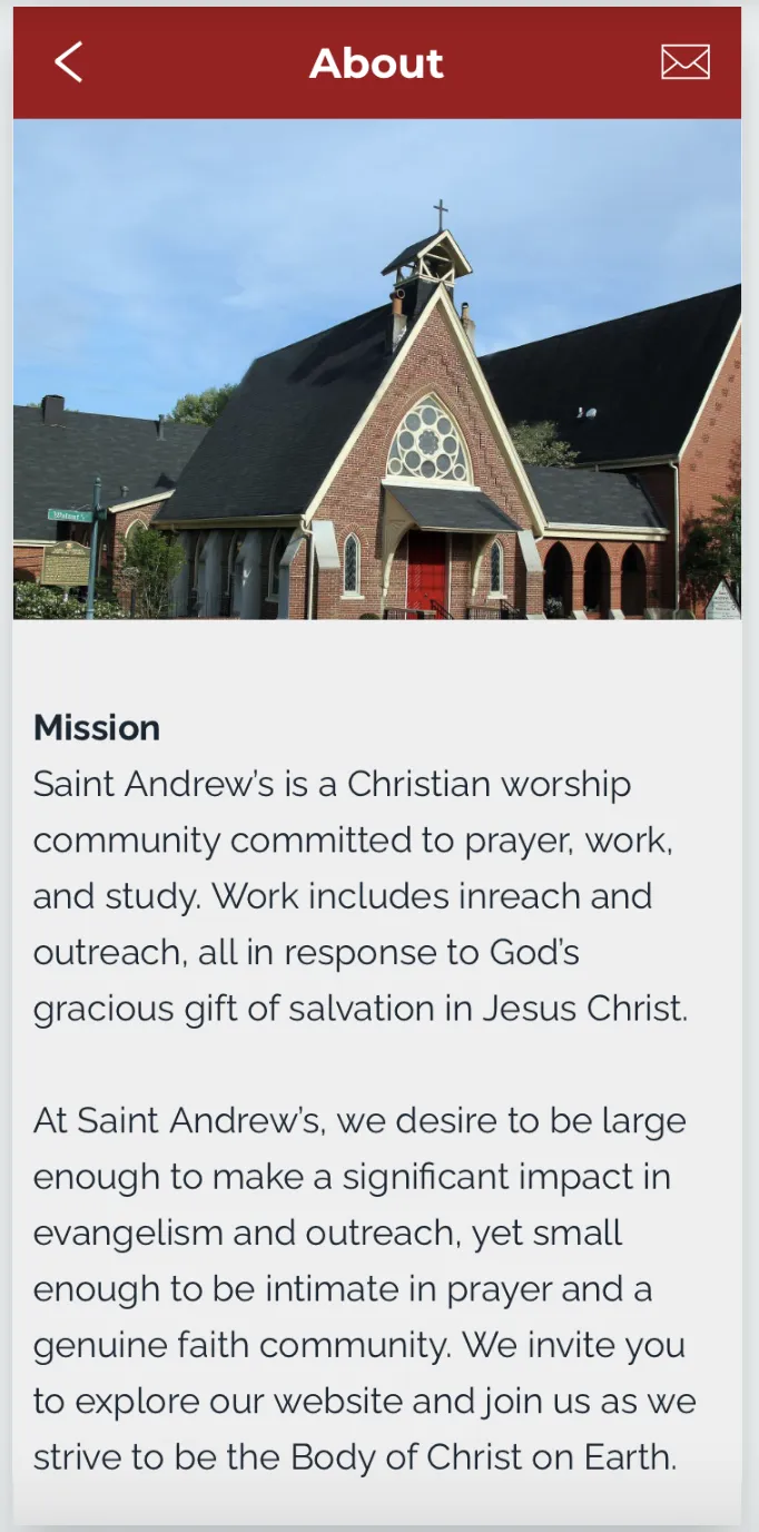 St. Andrew's Collierville, TN | Indus Appstore | Screenshot