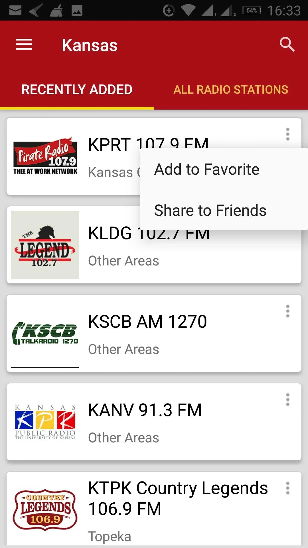 Kansas Radio Stations - USA | Indus Appstore | Screenshot