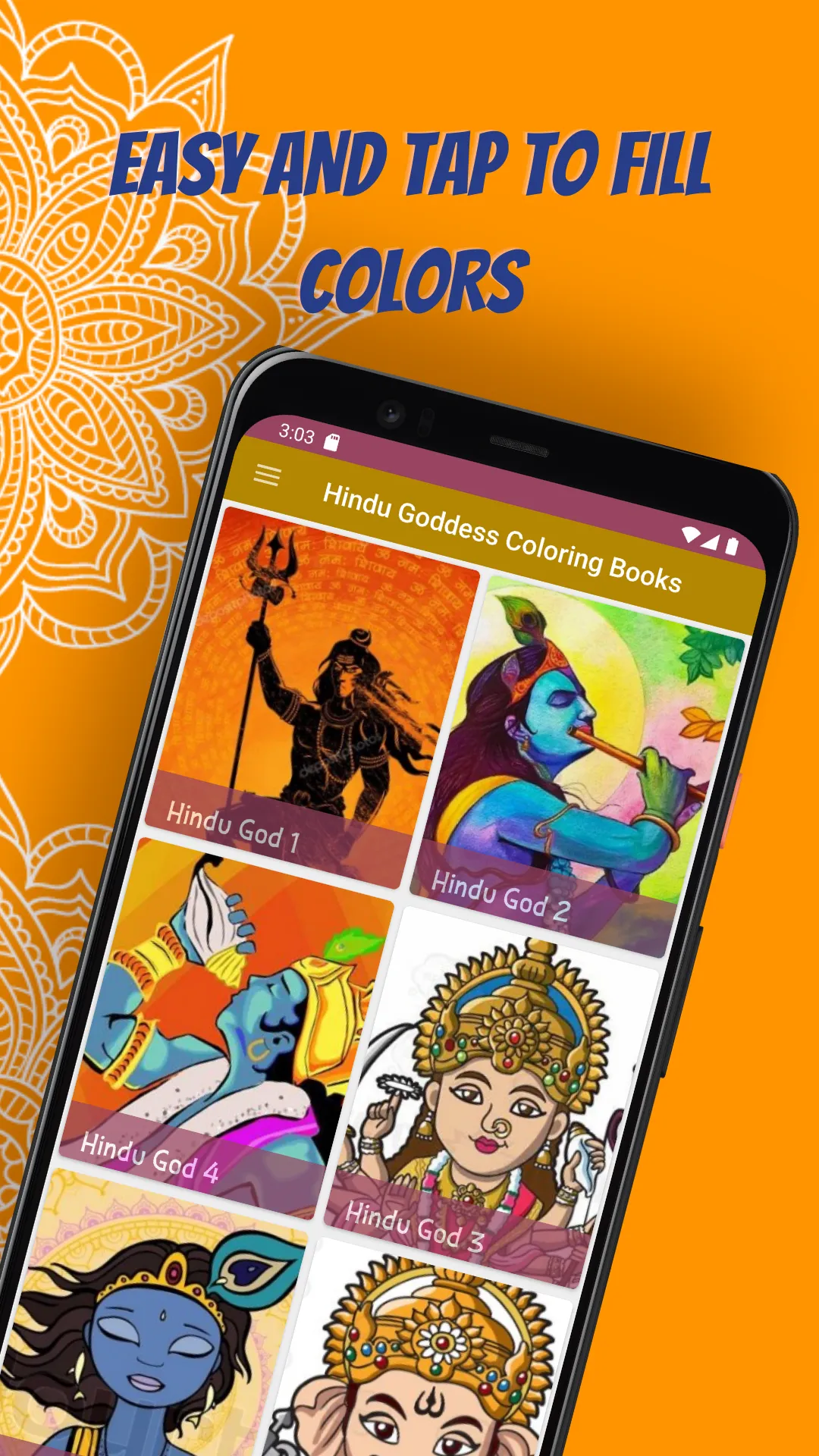 Hindu God - Coloring Book | Indus Appstore | Screenshot