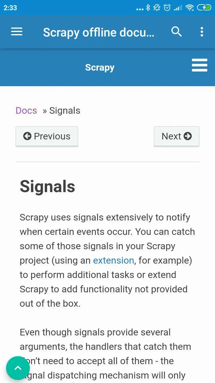 Python Scrapy documentation of | Indus Appstore | Screenshot