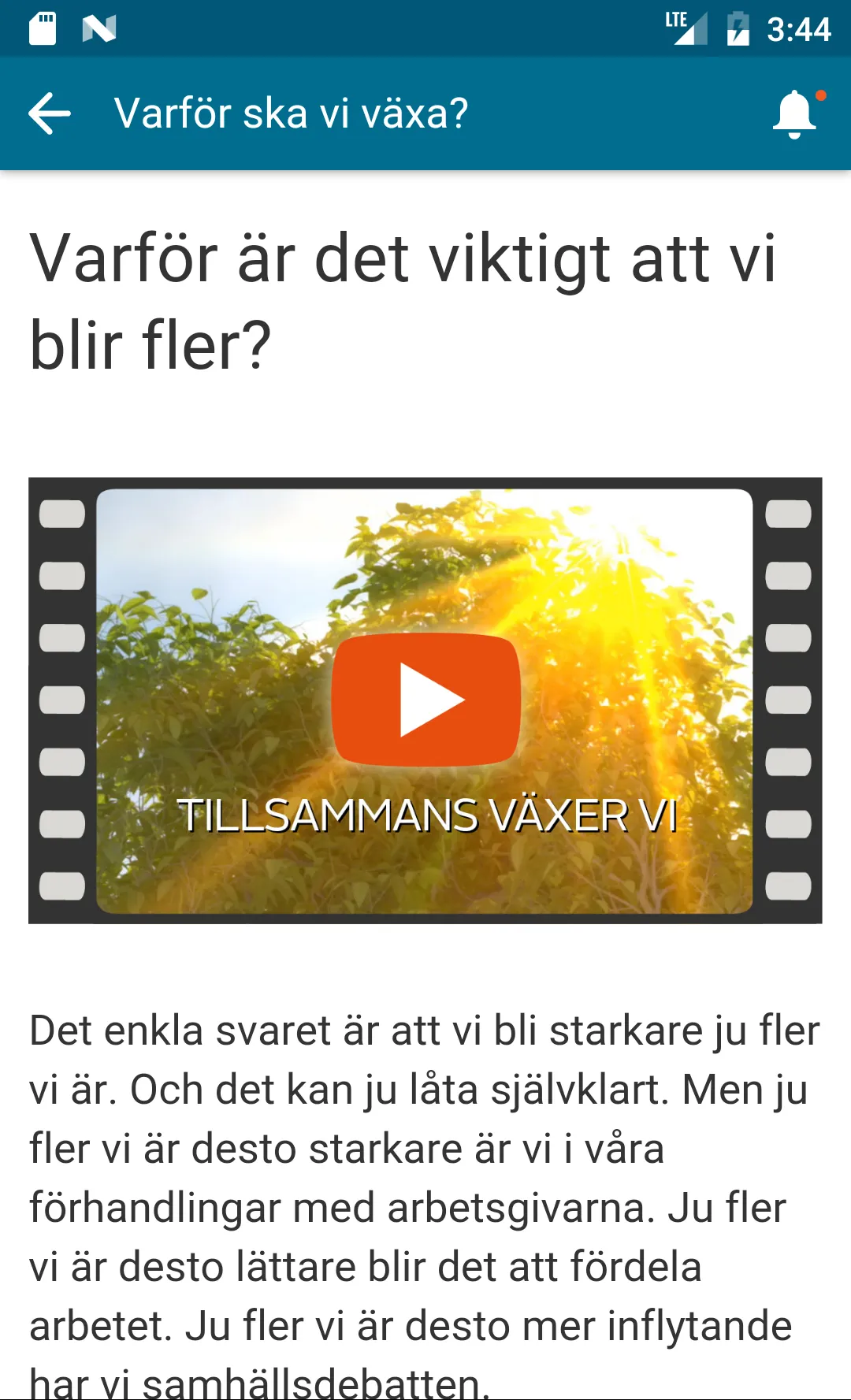 Tillsammans växer vi | Indus Appstore | Screenshot