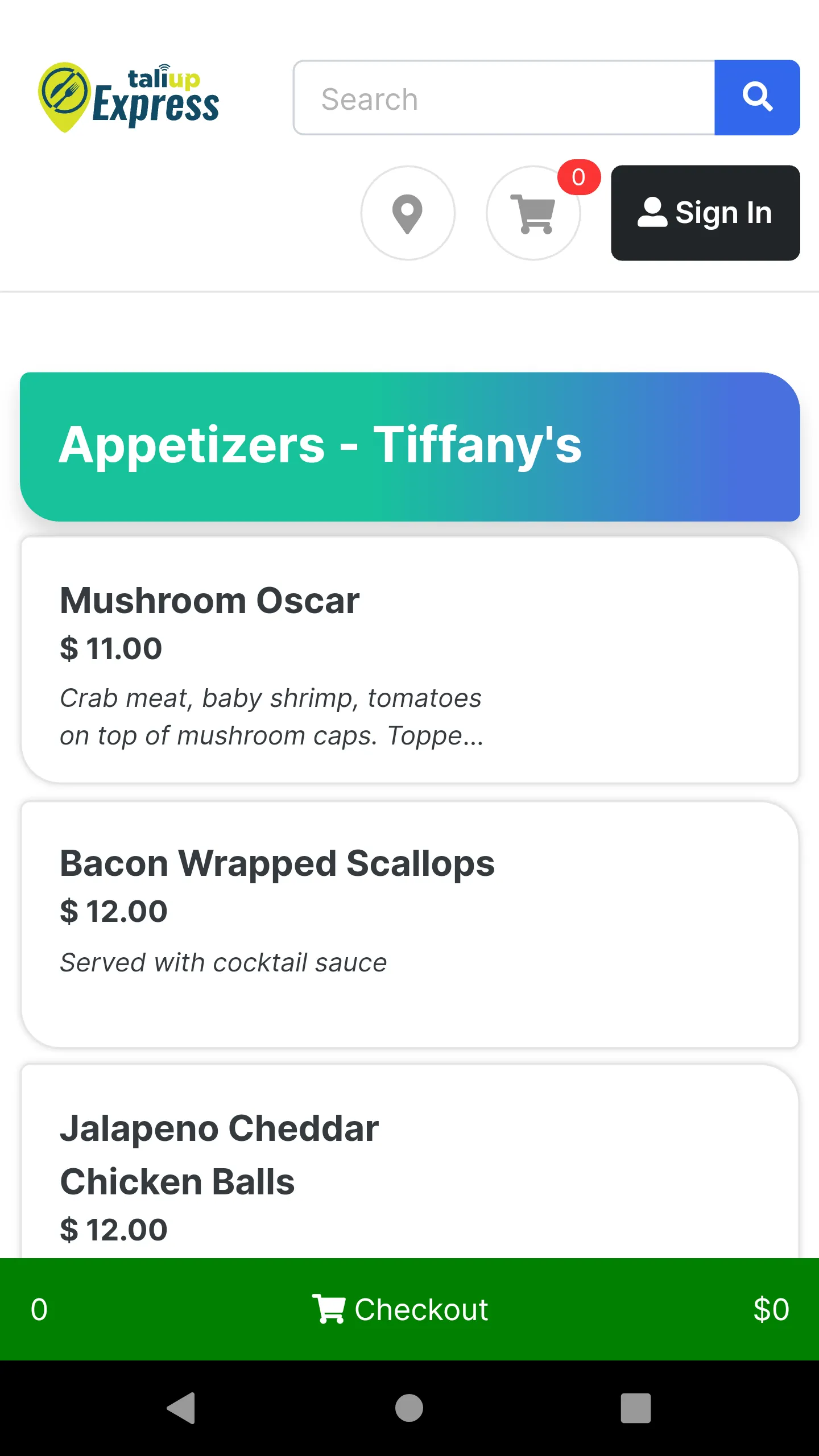 Tiffany's Steakhouse | Indus Appstore | Screenshot